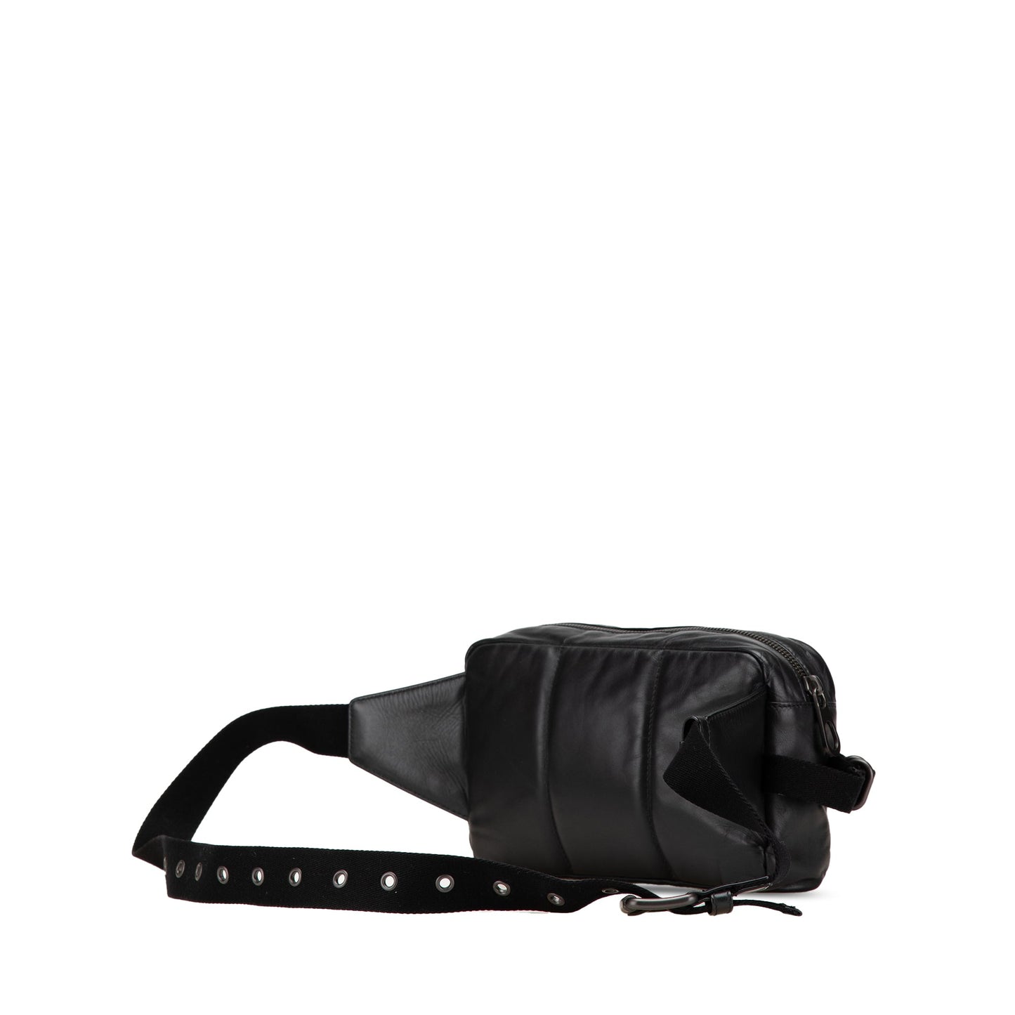 Bottega Veneta Calfskin Intrecciato Belt Bag Black