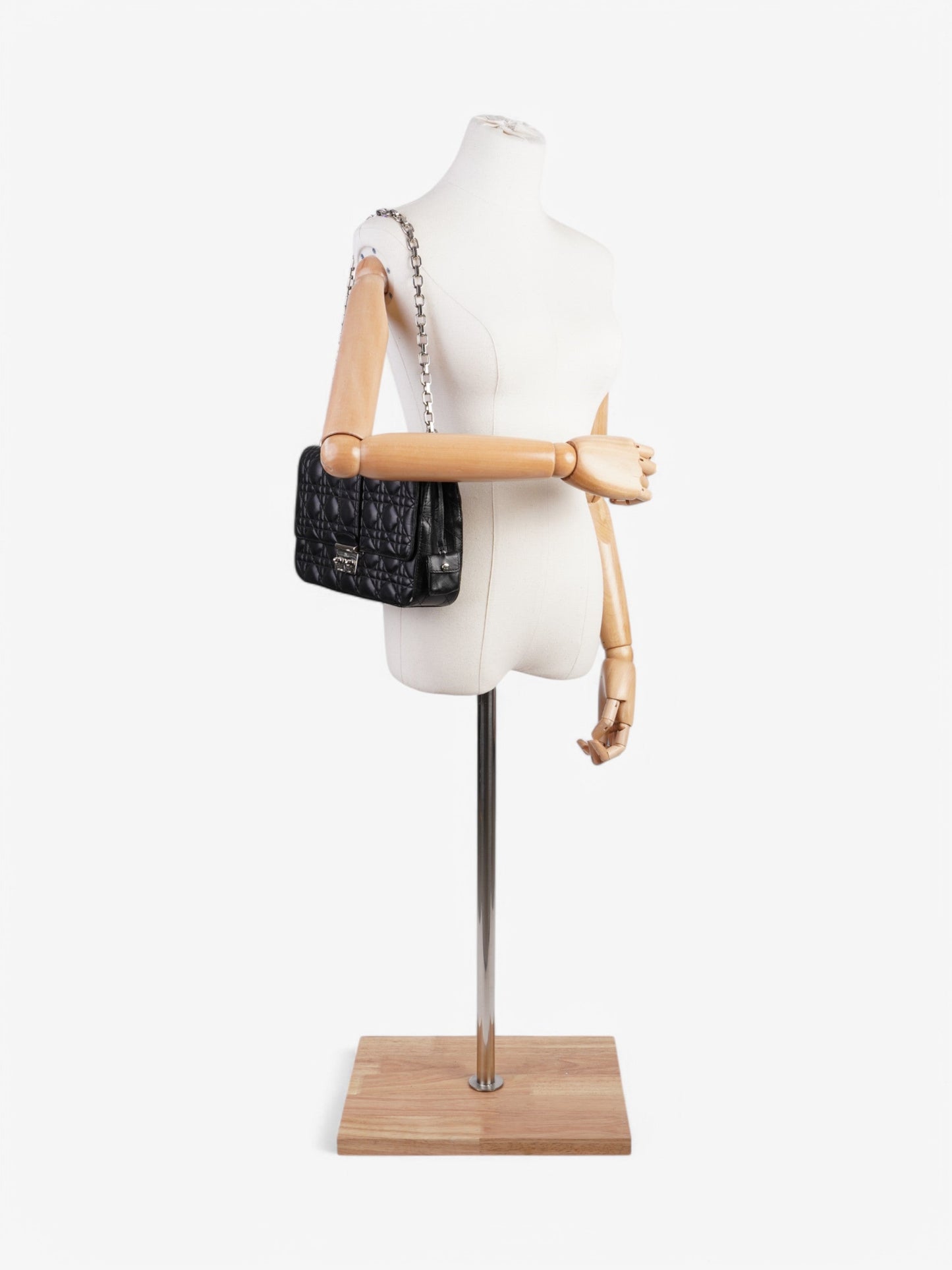 Christian Dior Miss Dior Cannage Flap Bag Black Leather
