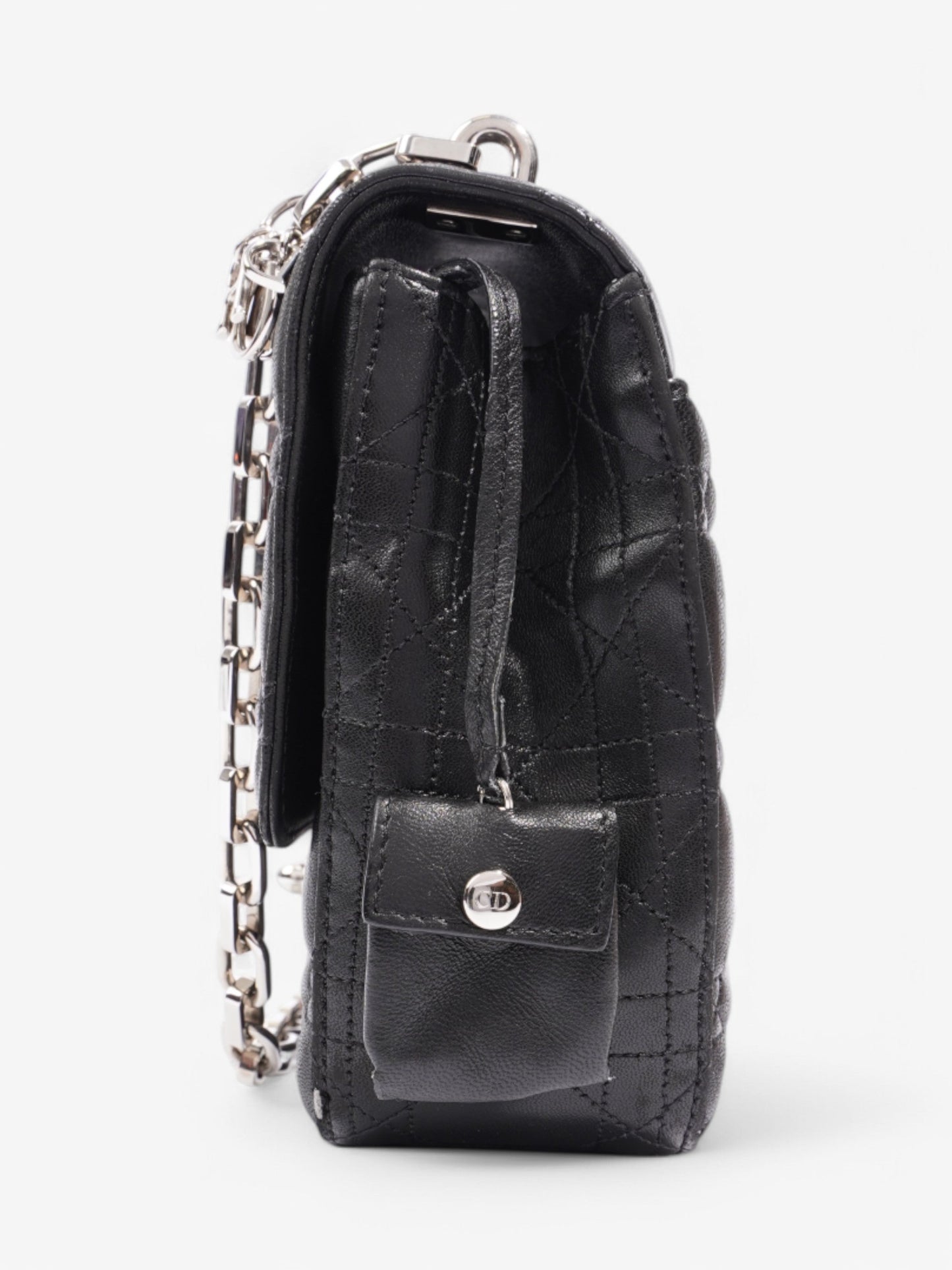Christian Dior Miss Dior Cannage Flap Bag Black Leather