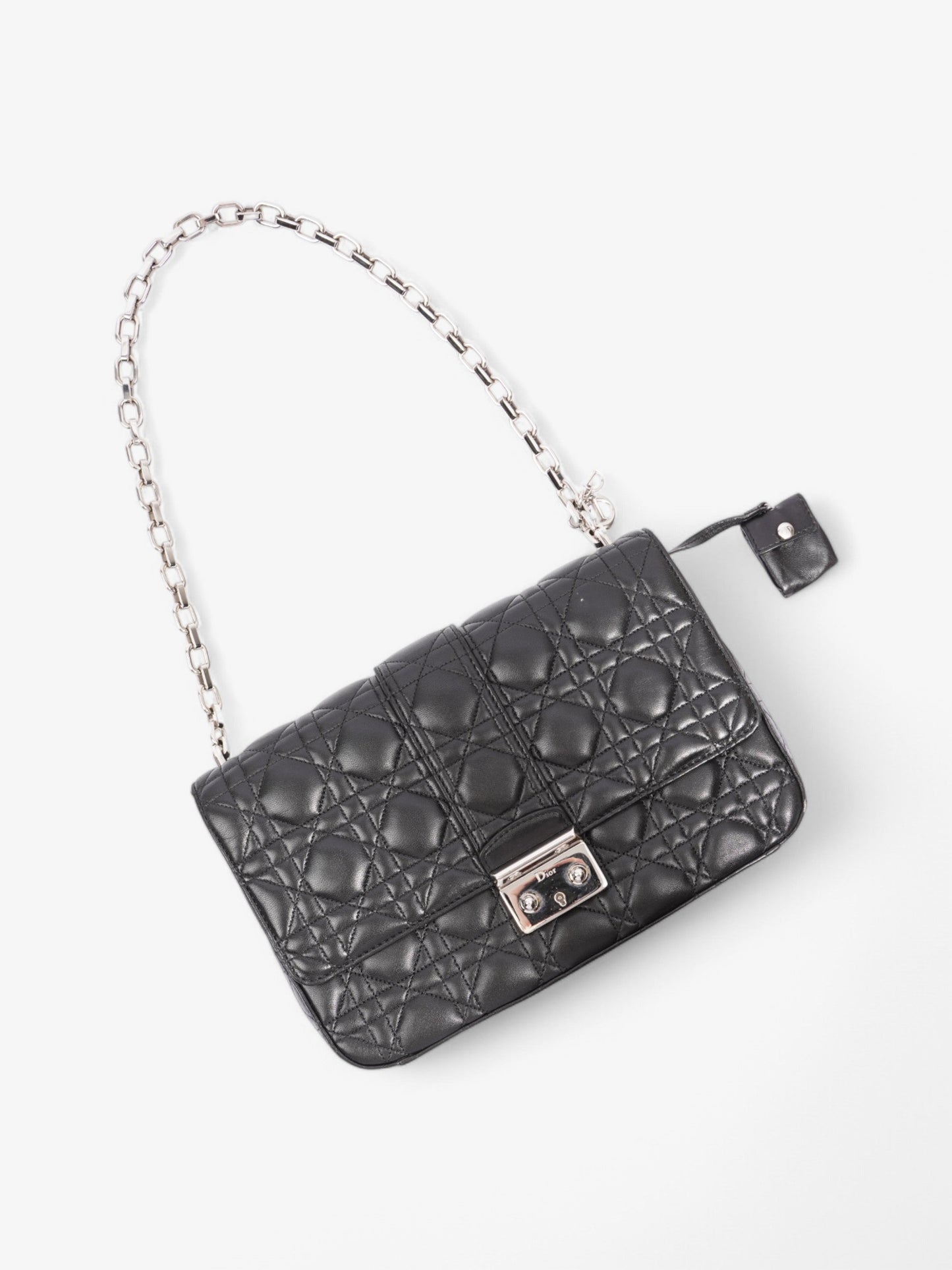 Christian Dior Miss Dior Cannage Flap Bag Black Leather