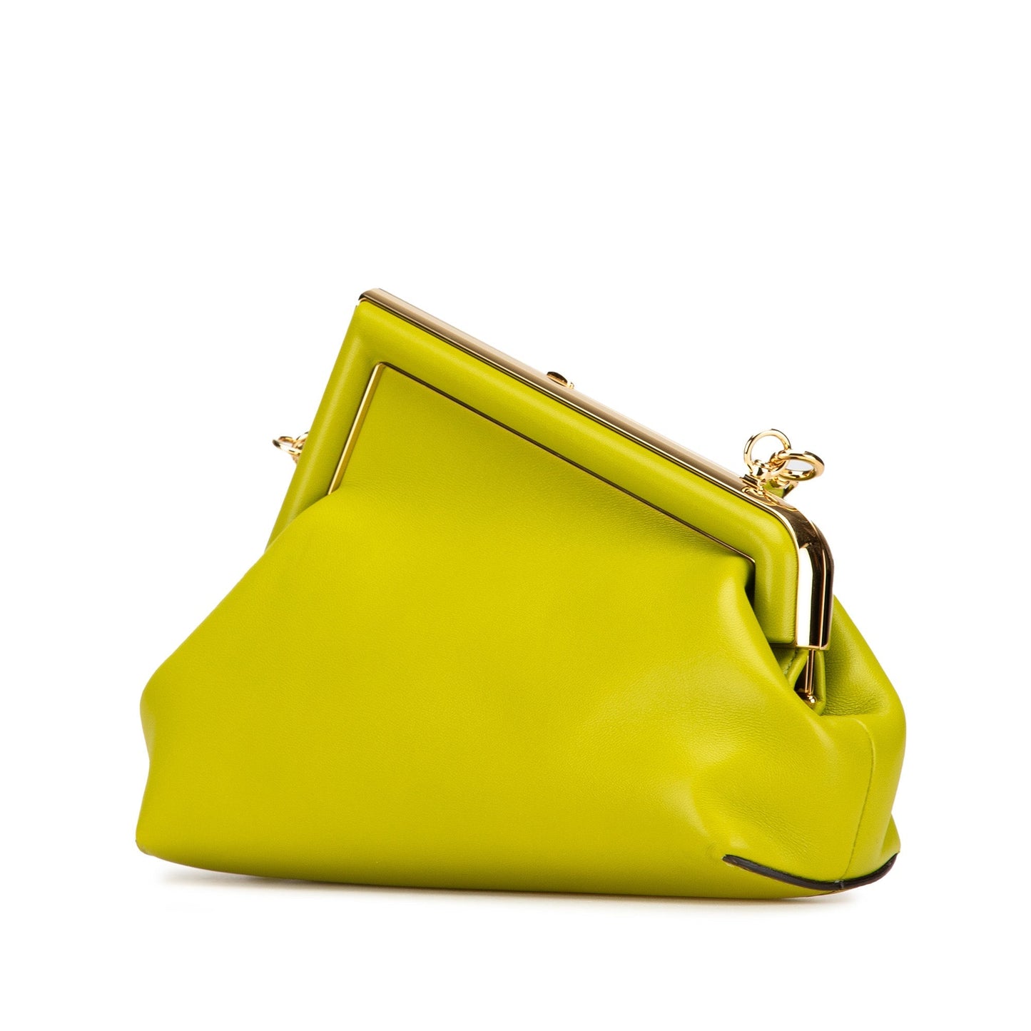 Fendi Small Shiny Nappa Fendi First Crossbody Green