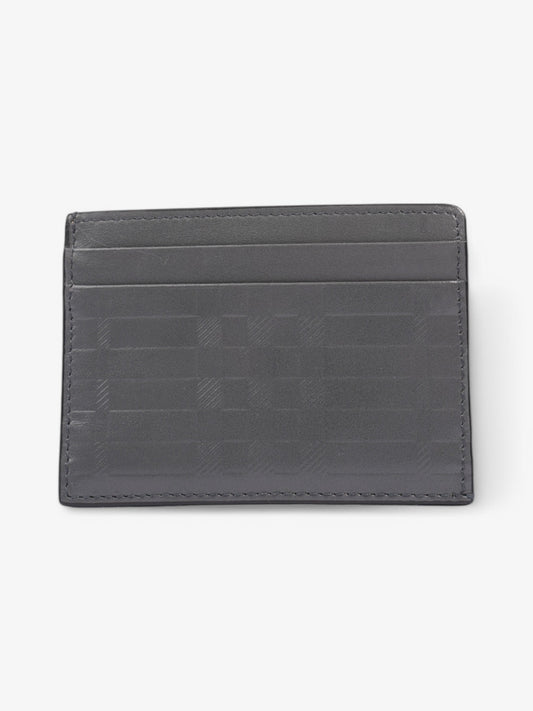Burberry Embossed Card holder Grey Embossed Leather