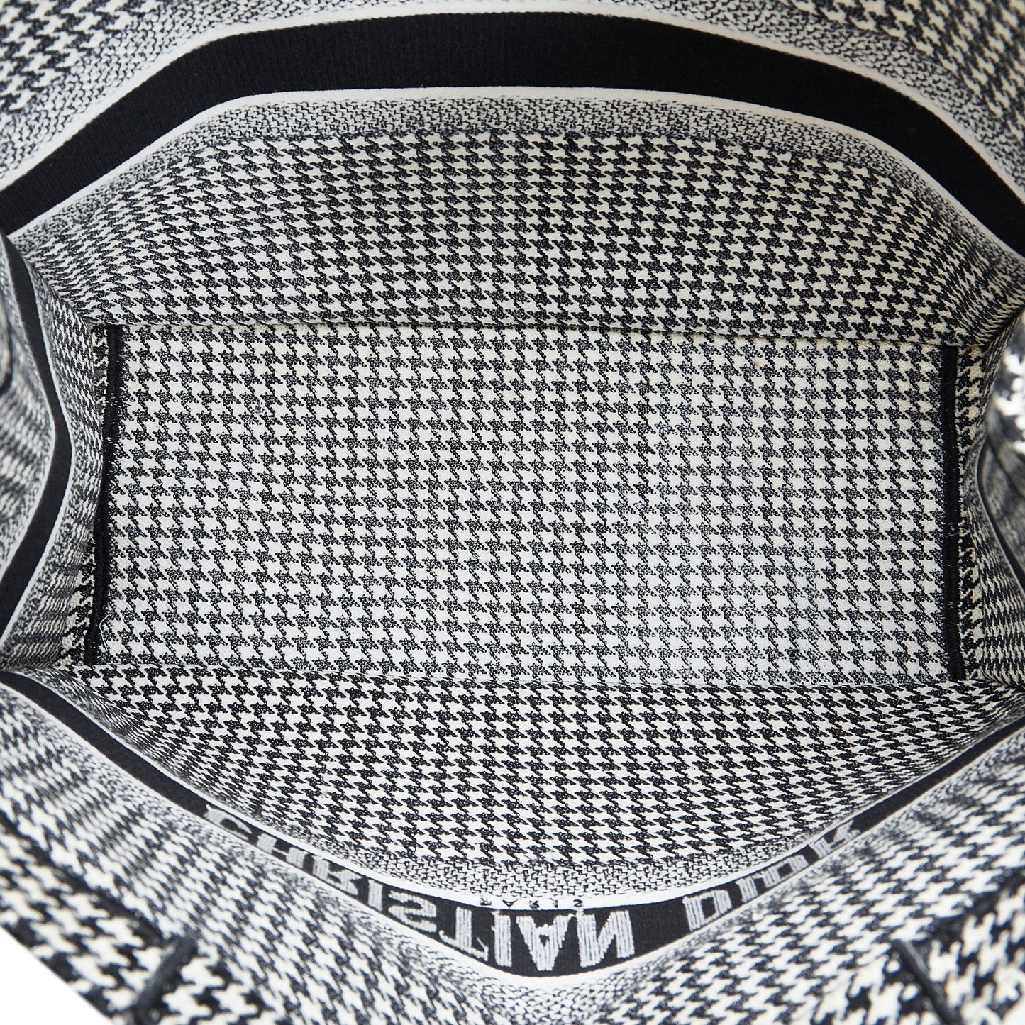 Dior Large Houndstooth Book Tote Black