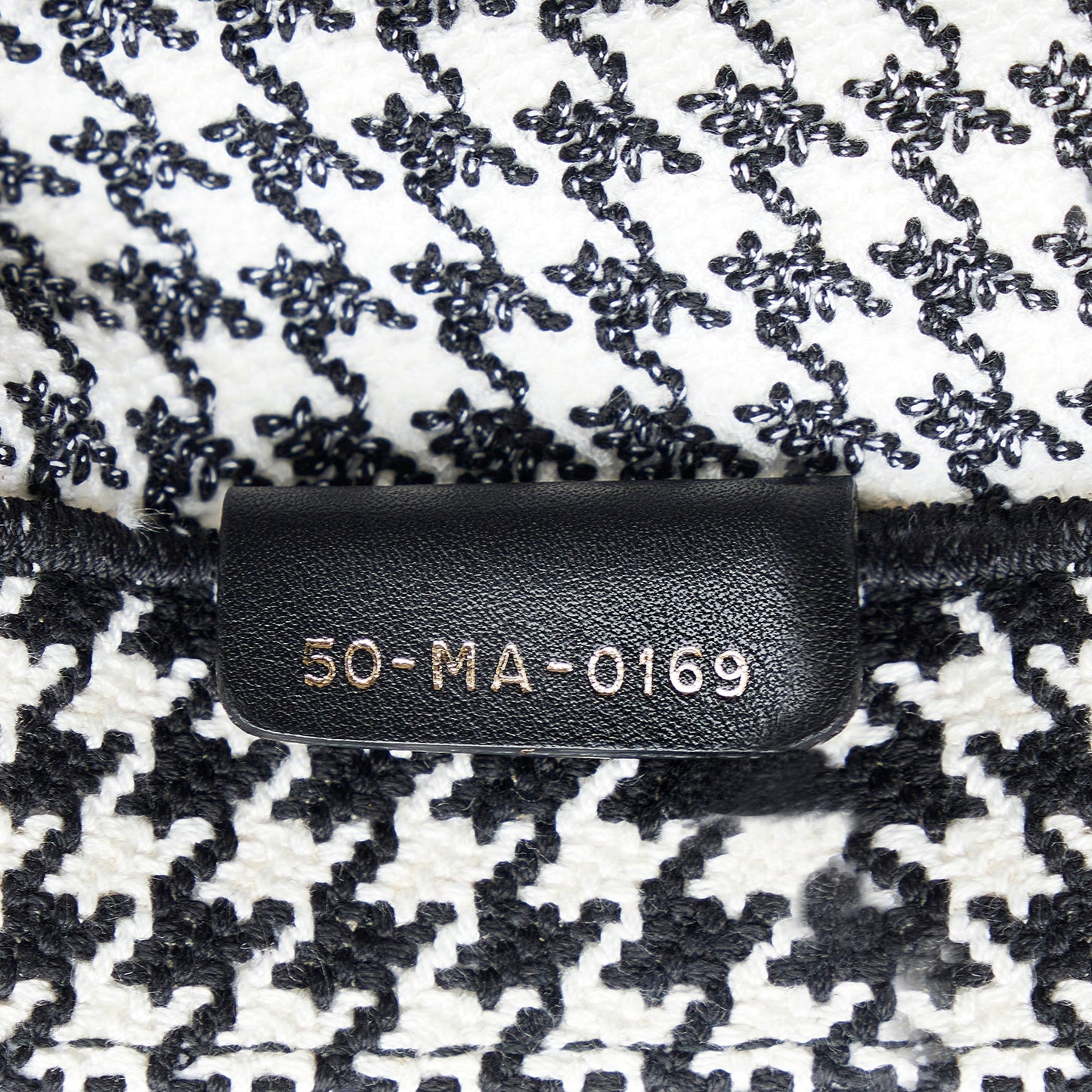 Dior Large Houndstooth Book Tote Black