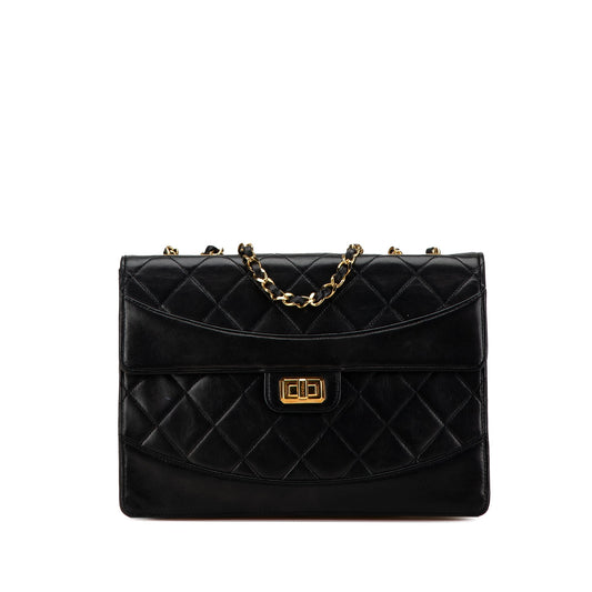 Chanel Medium Reissue 2.55 Quilted Lambskin Single Flap Black