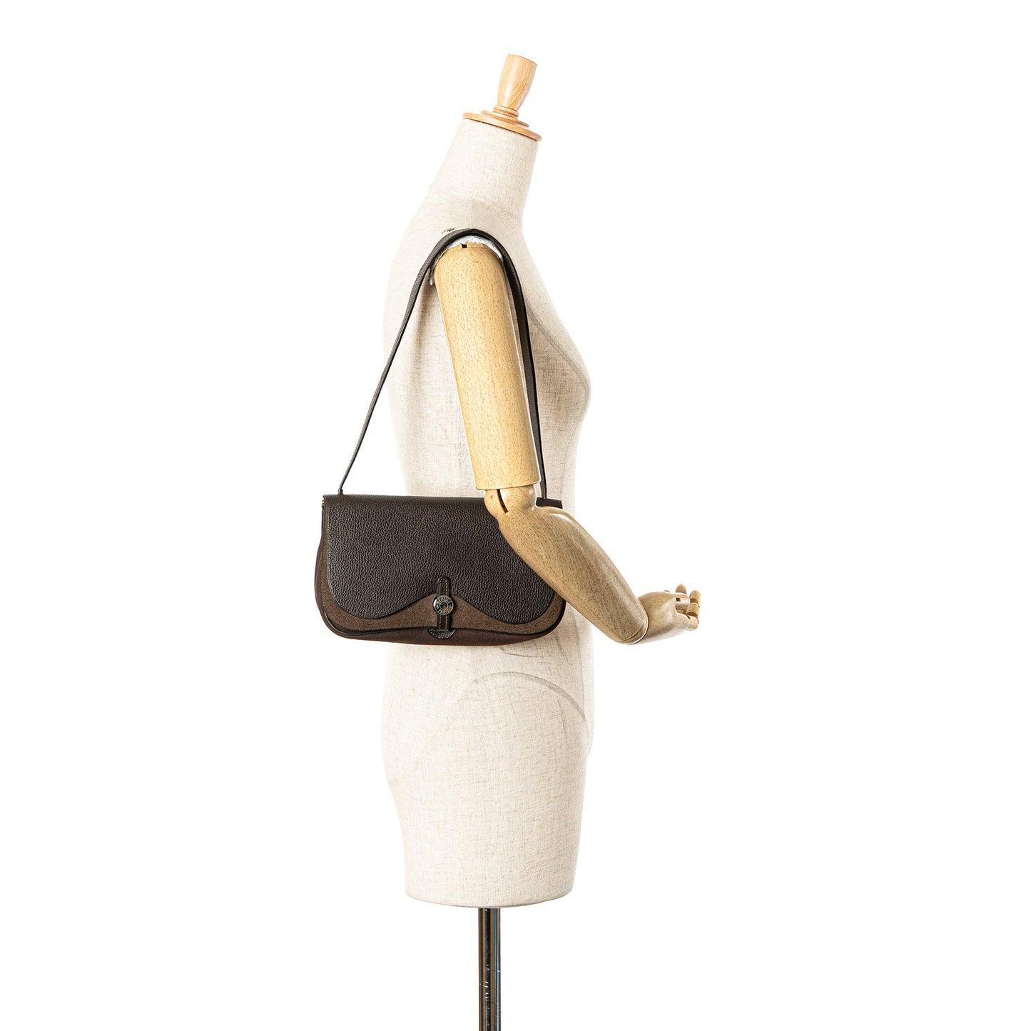 Hermès Vache Liege and Toile Sac Colorado PM Brown