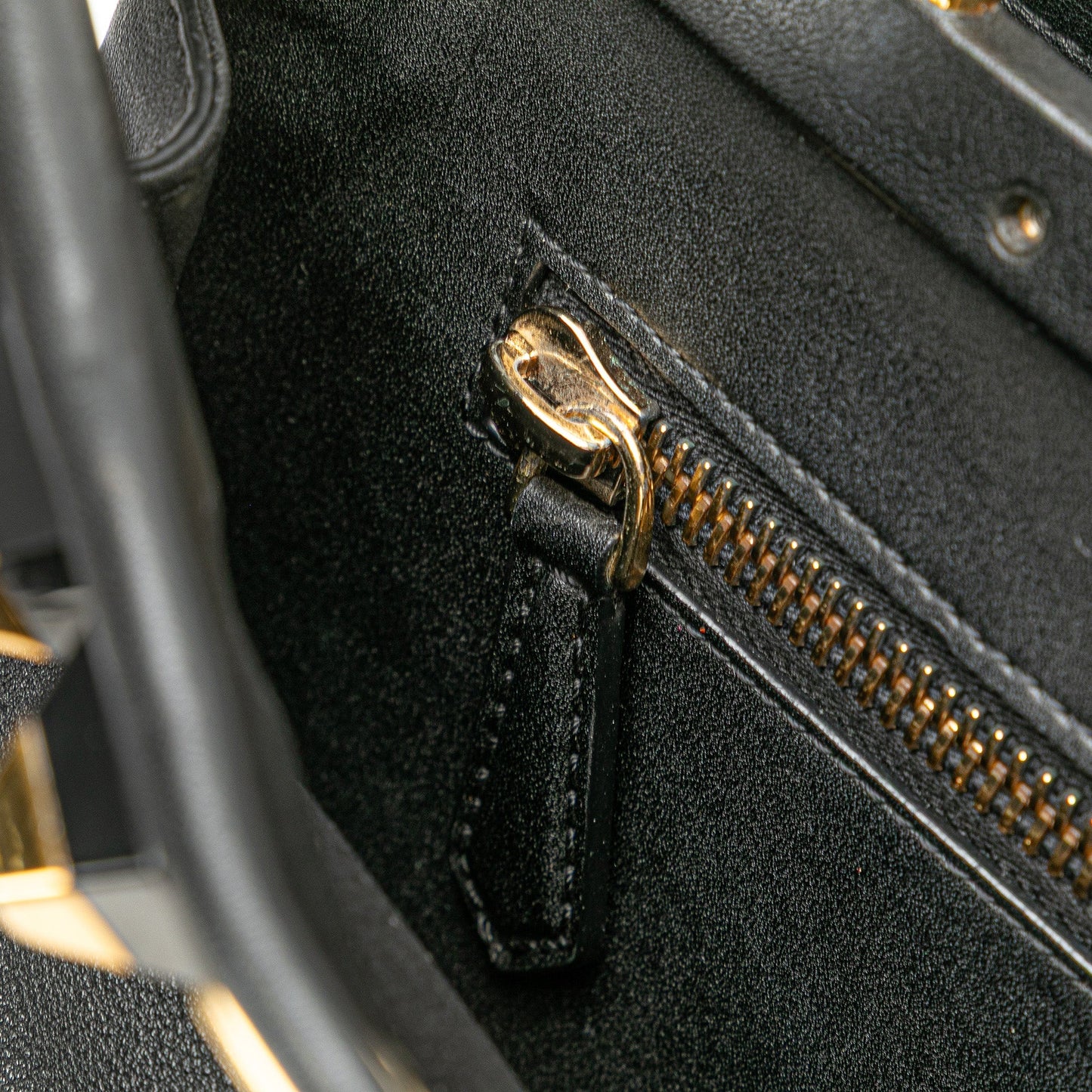 Fendi Medium Studded Leather Peekaboo Satchel Black