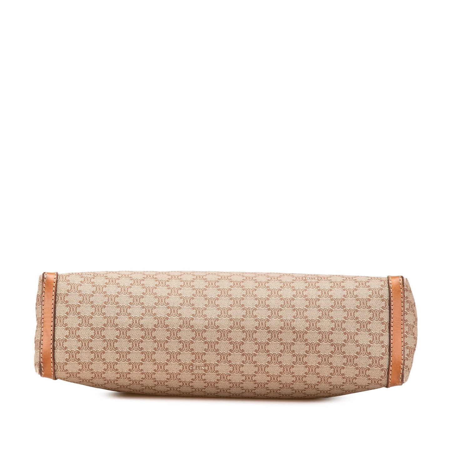 Celine Macadam Coated Canvas Clutch Brown