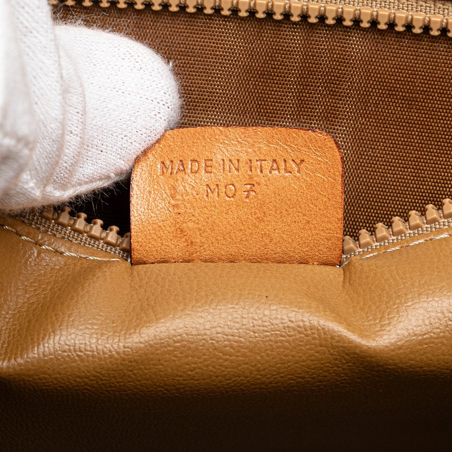 Celine Macadam Coated Canvas Clutch Brown