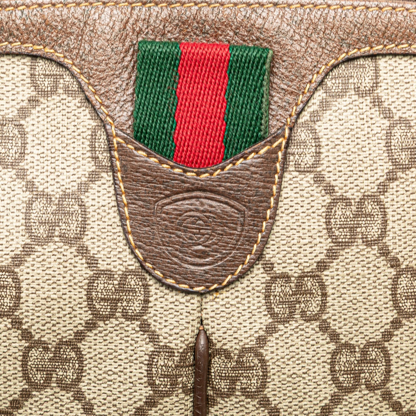 Gucci Small GG Supreme Web Crossbody Brown