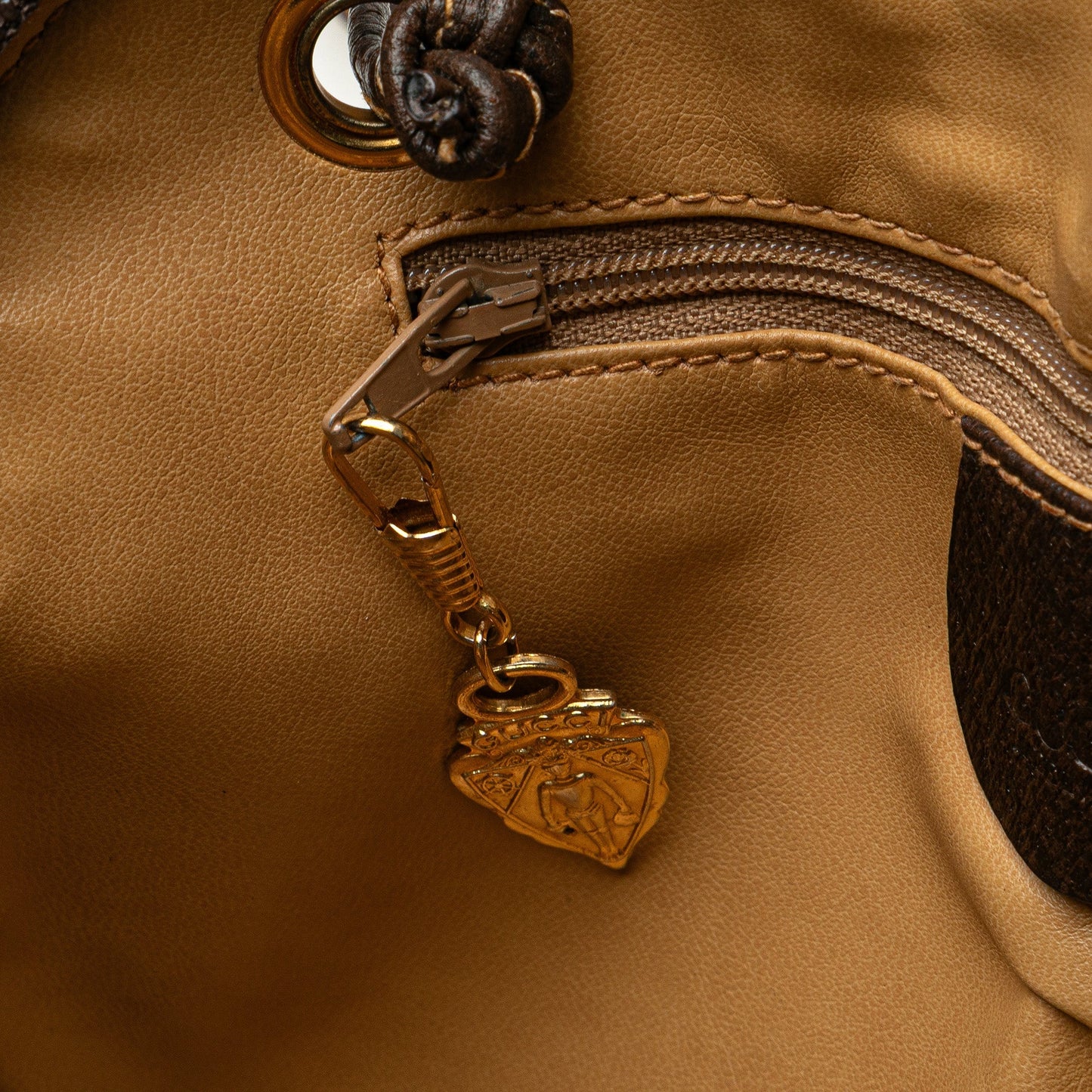 Gucci Small GG Supreme Web Crossbody Brown