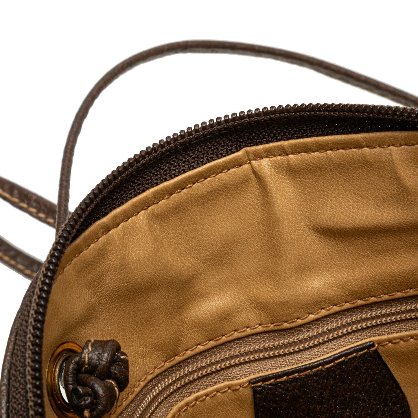 Gucci Small GG Supreme Web Crossbody Brown