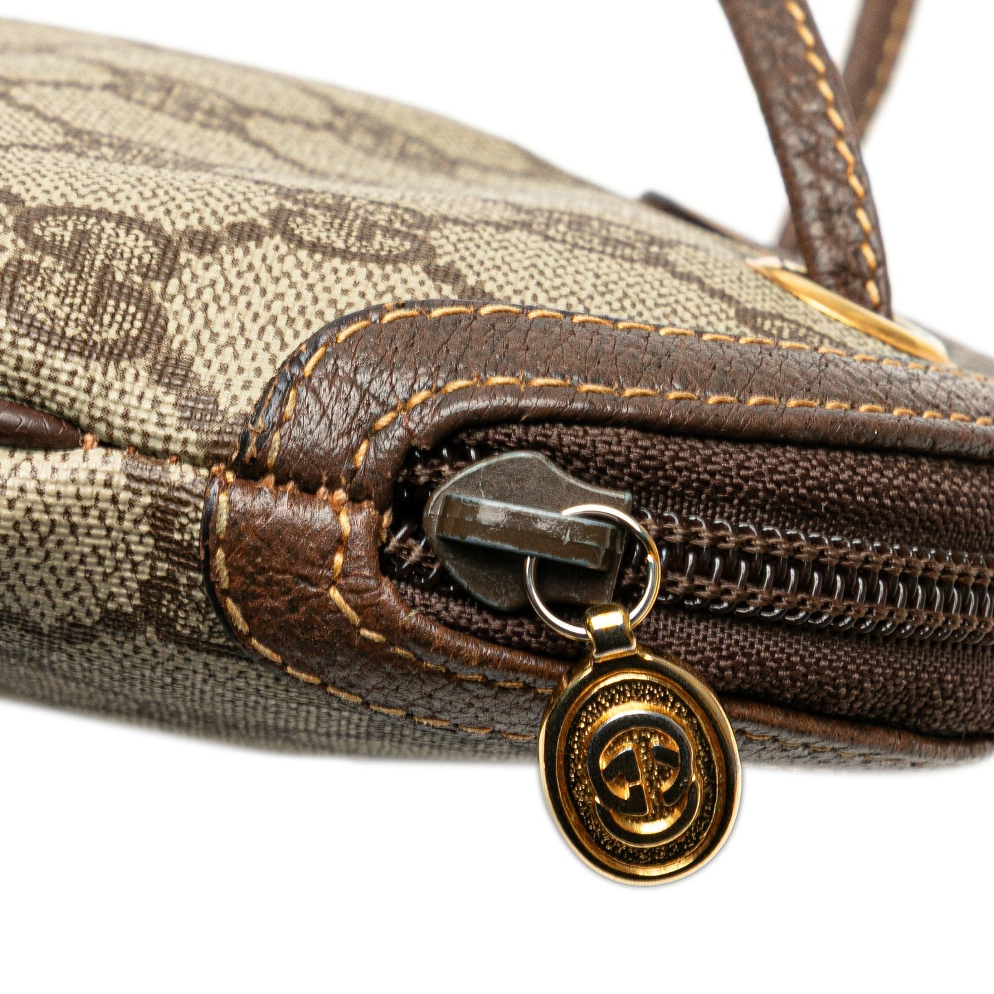 Gucci Small GG Supreme Web Crossbody Brown