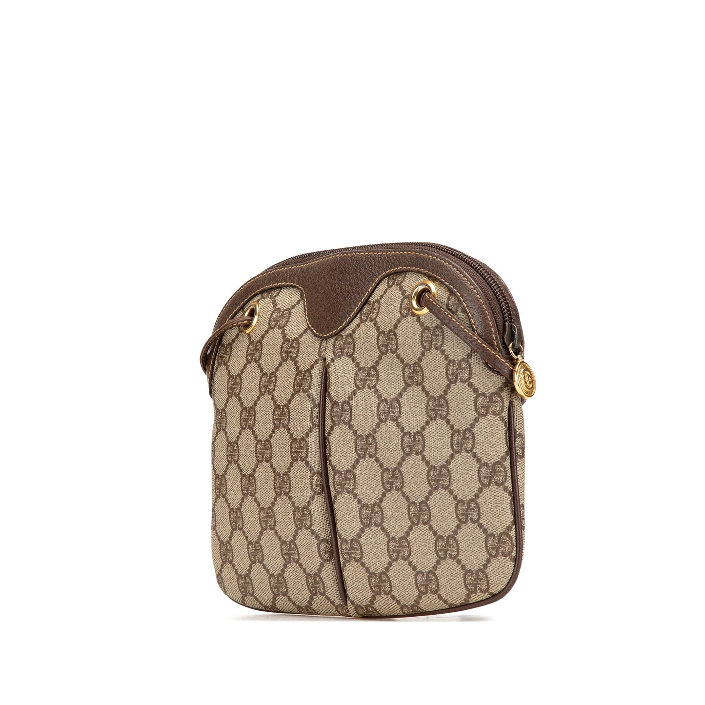 Gucci Small GG Supreme Web Crossbody Brown