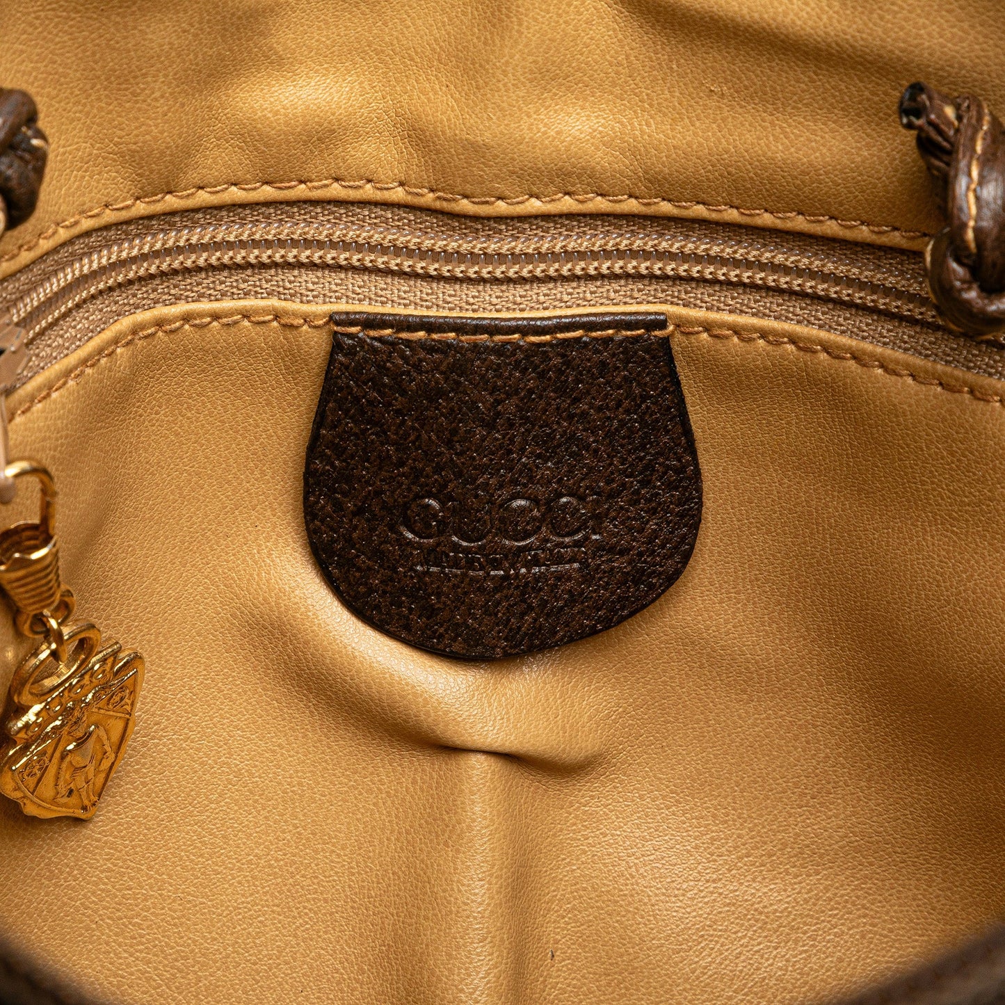 Gucci Small GG Supreme Web Crossbody Brown