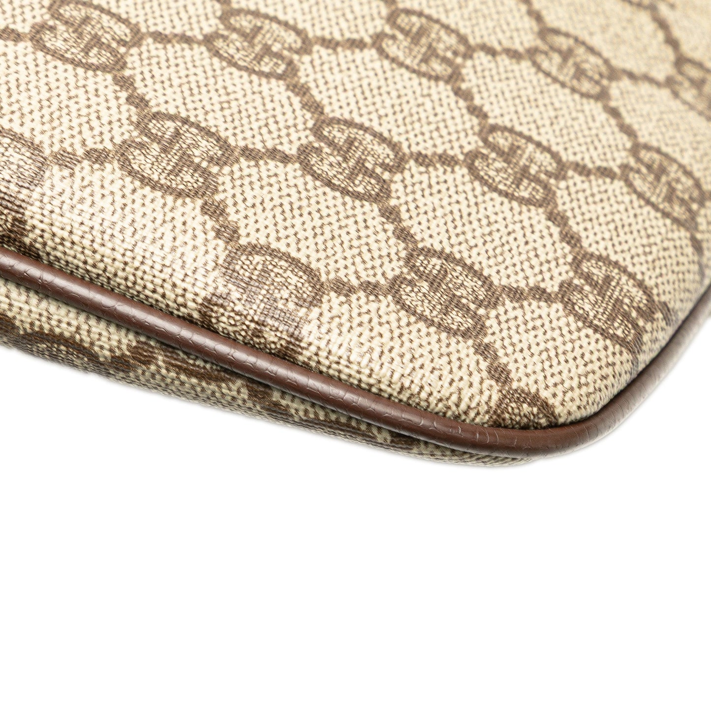 Gucci Small GG Supreme Web Crossbody Brown