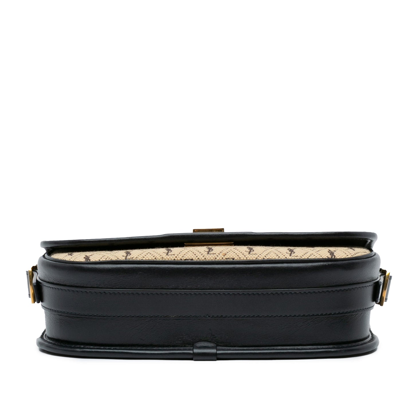 Saint Laurent Medium Canvas Monogram All Over Crossbody Brown