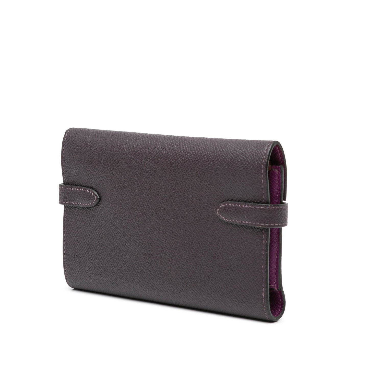 Hermès Medium Epsom Verso Kelly Wallet Purple