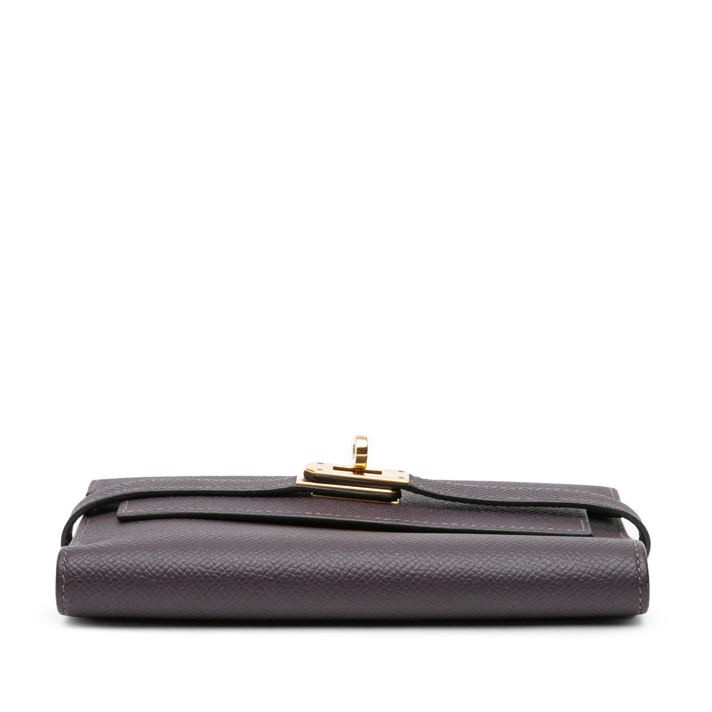 Hermès Medium Epsom Verso Kelly Wallet Purple