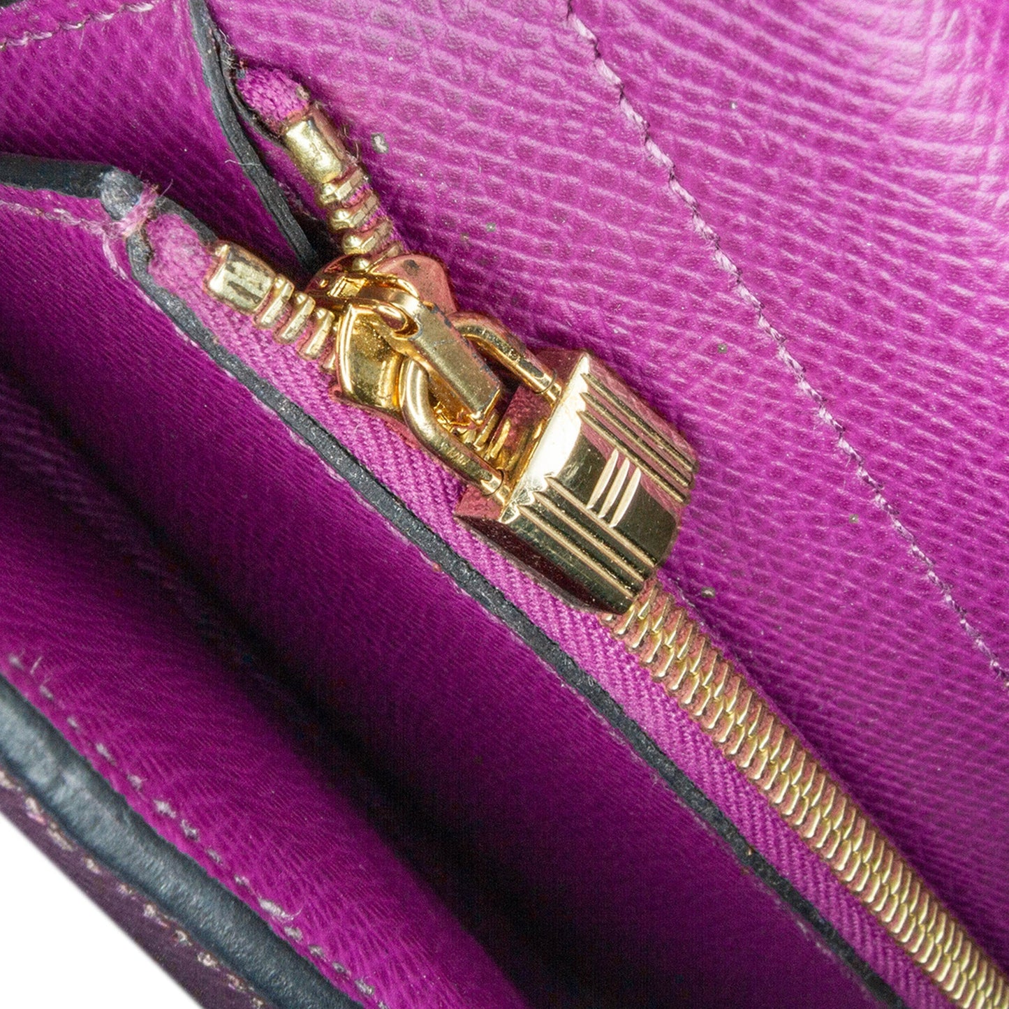 Hermès Medium Epsom Verso Kelly Wallet Purple