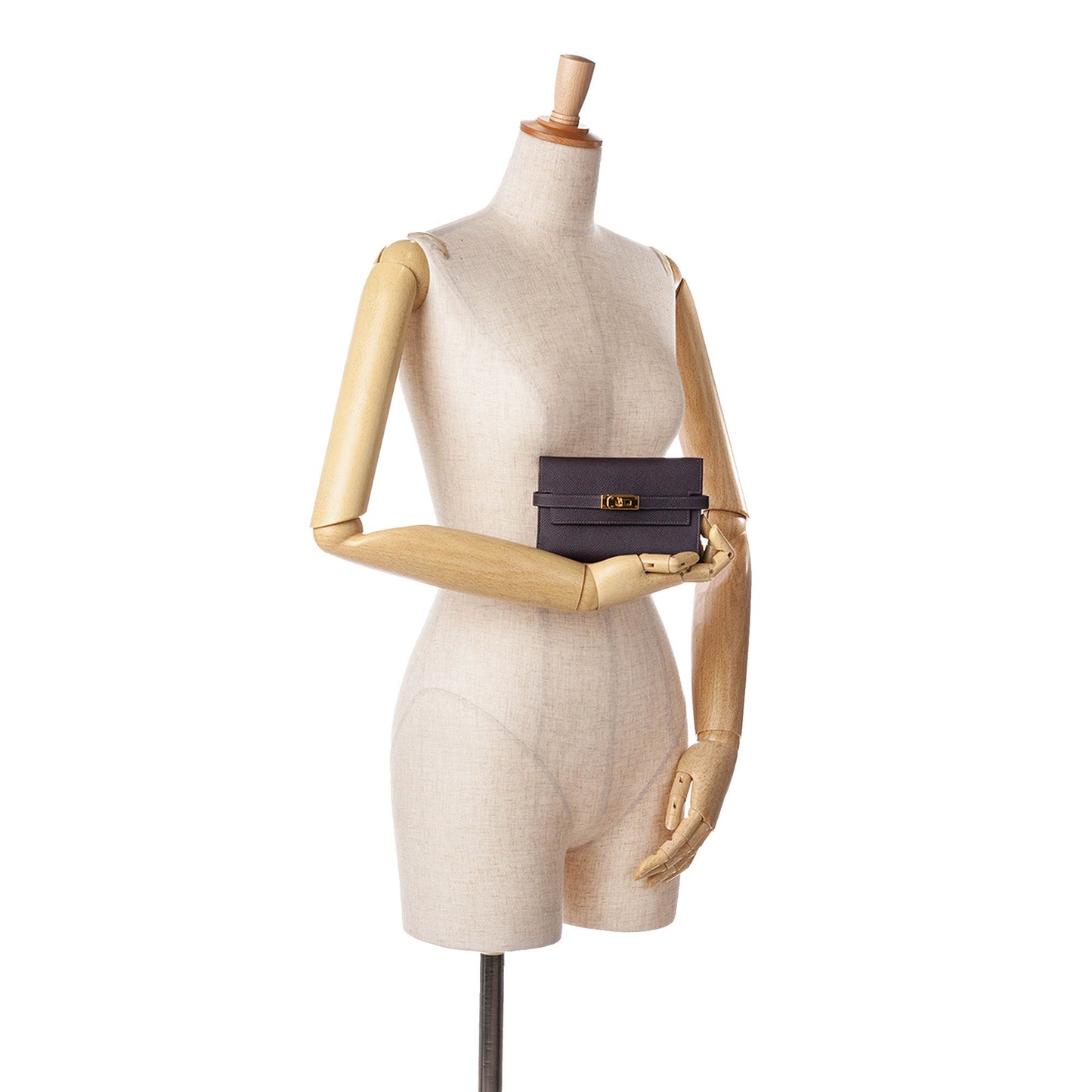 Hermès Medium Epsom Verso Kelly Wallet Purple