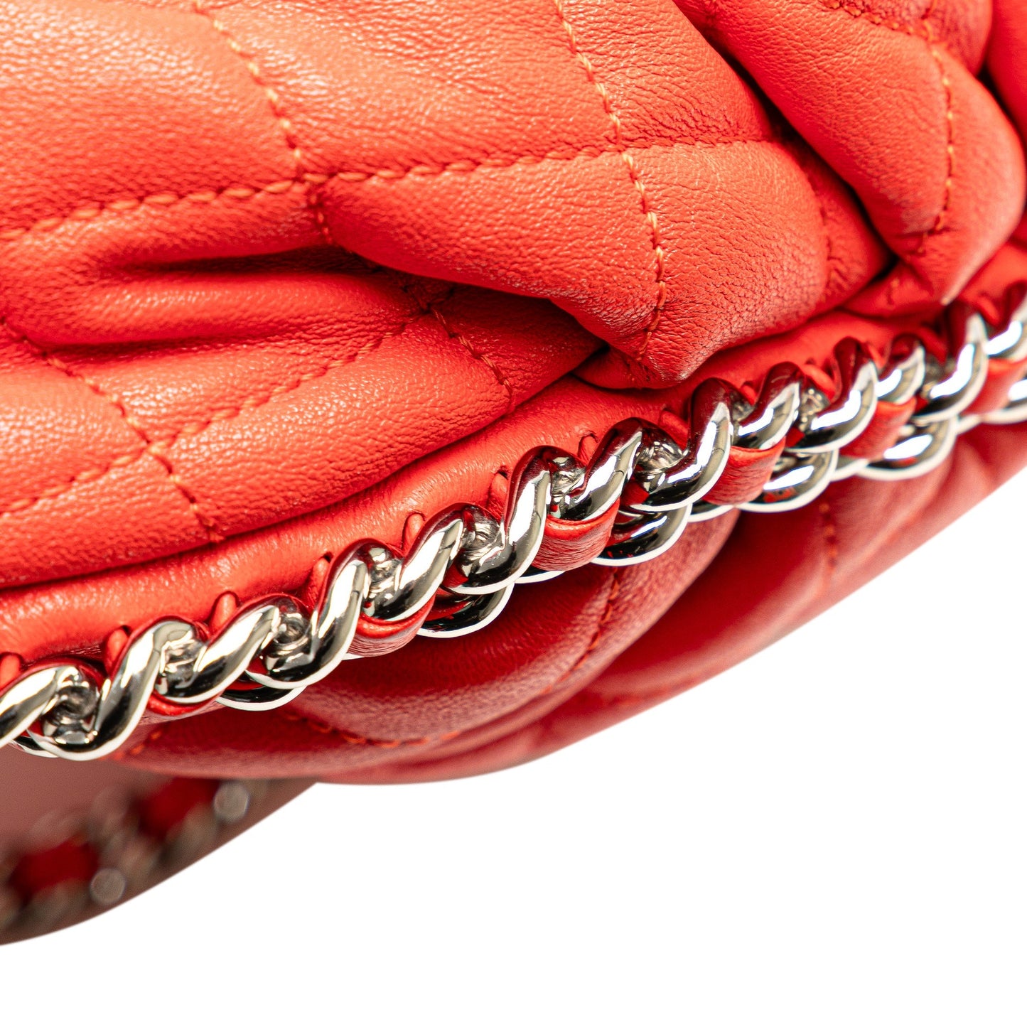 Chanel Large Quilted Lambskin Chain Around Flap Red