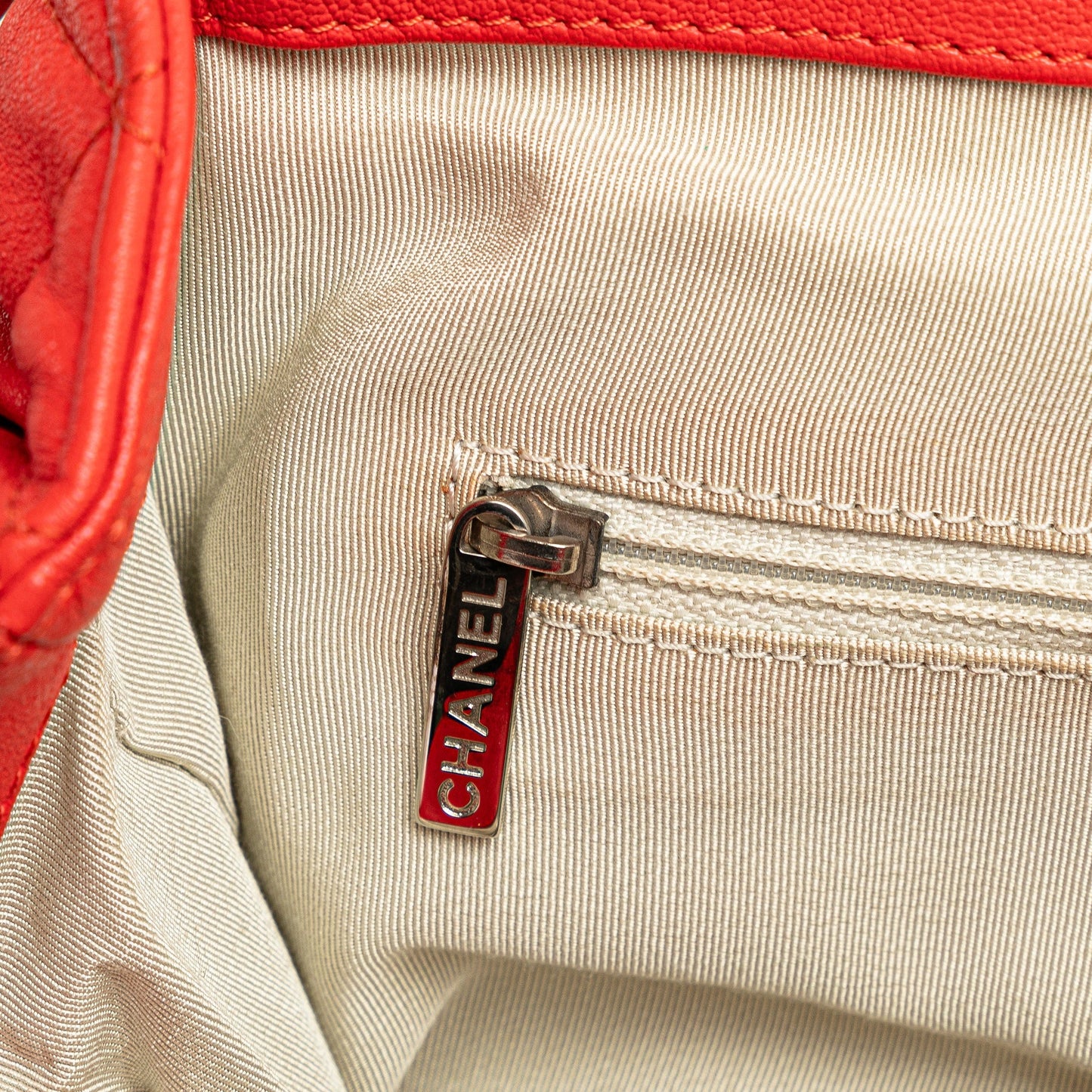 Chanel Large Quilted Lambskin Chain Around Flap Red