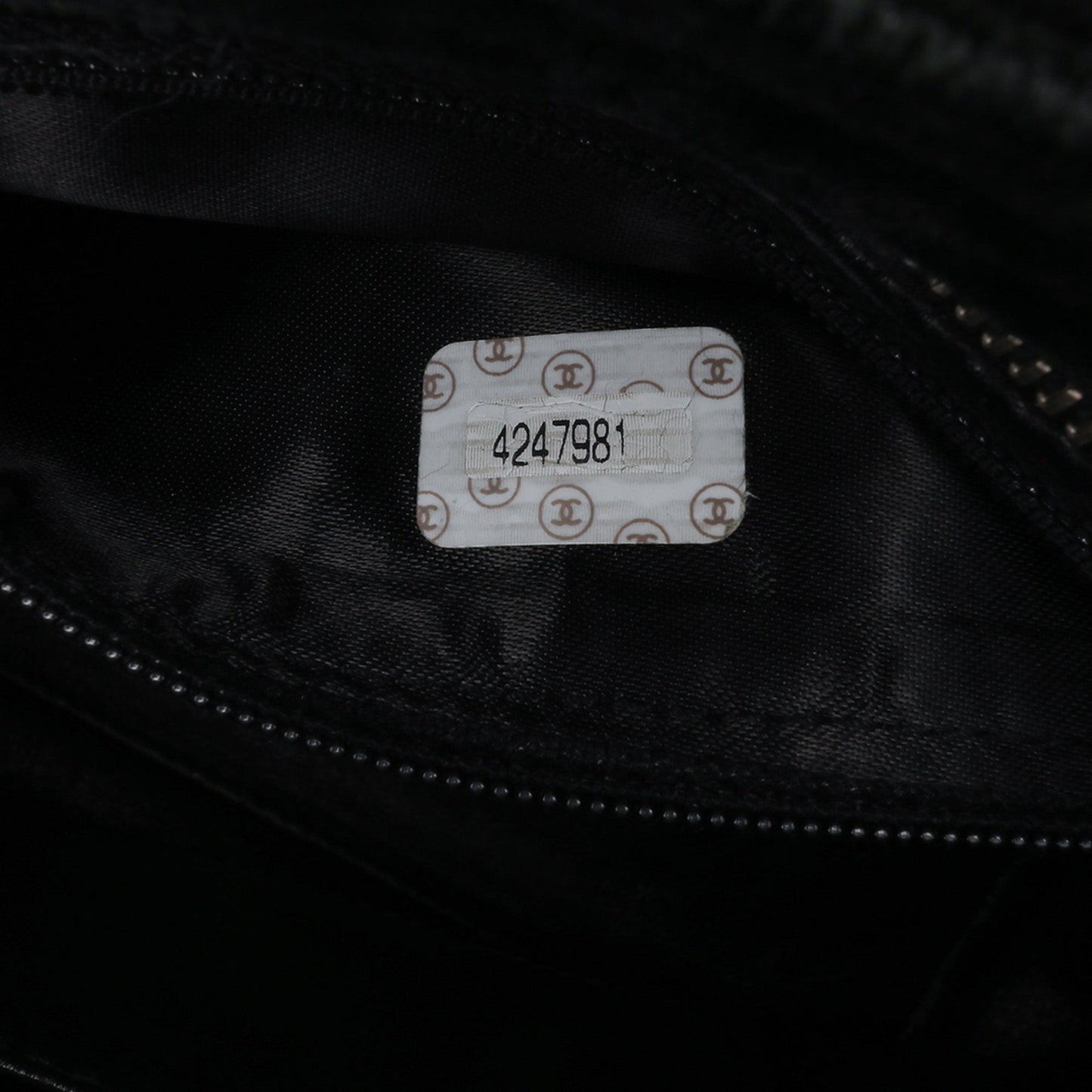 Chanel Quilted Velvet Shoulder Bag Black