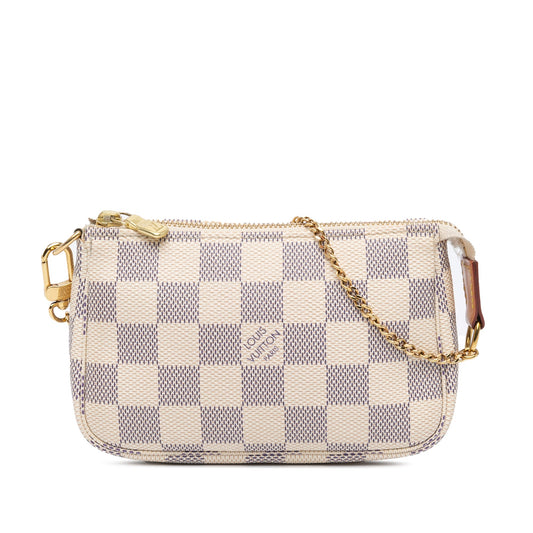 Louis Vuitton Damier Azur Mini Pochette Accessoires White