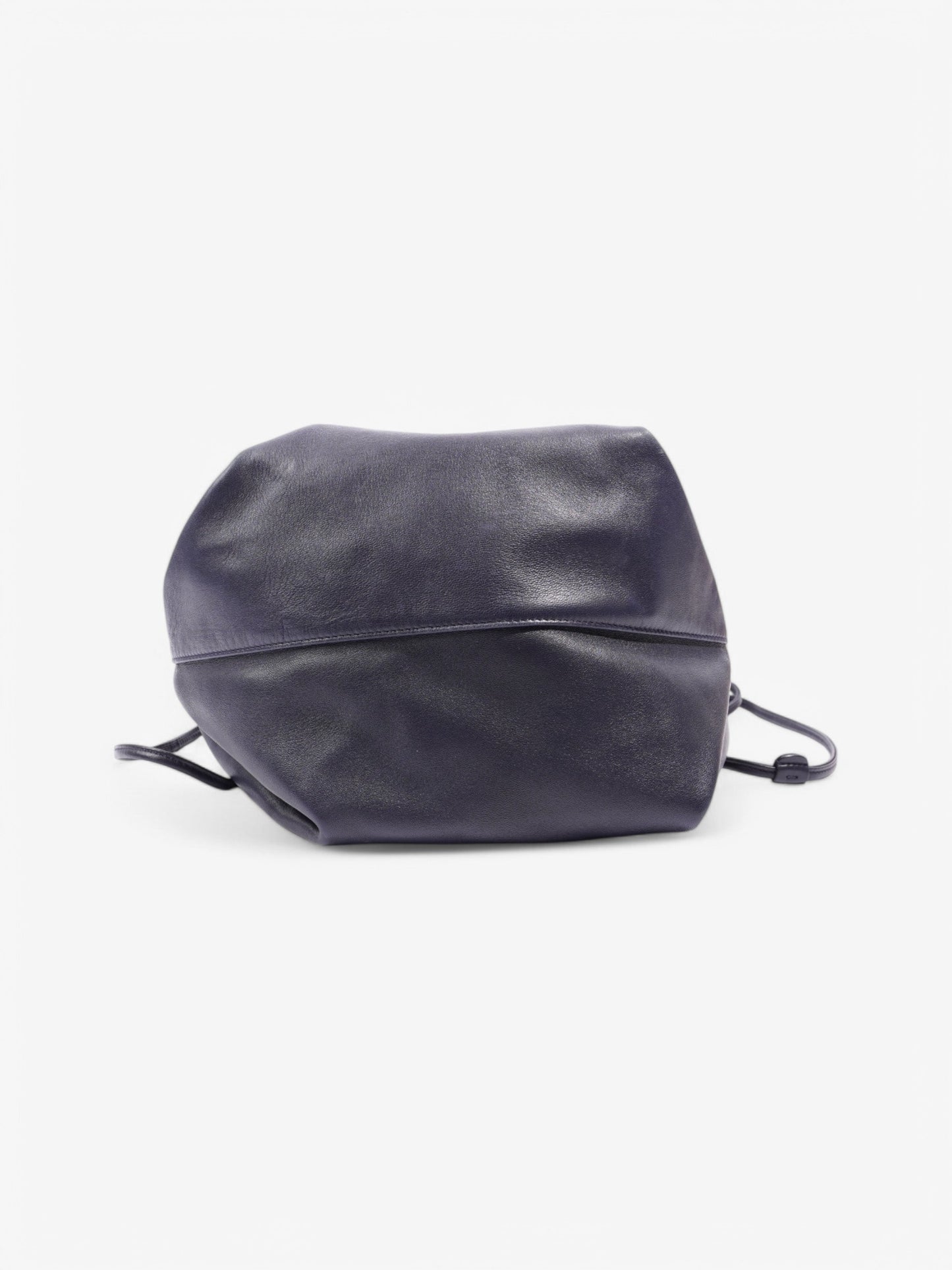 Saint Laurent Teddy Bucket Bag Navy / Silver Leather