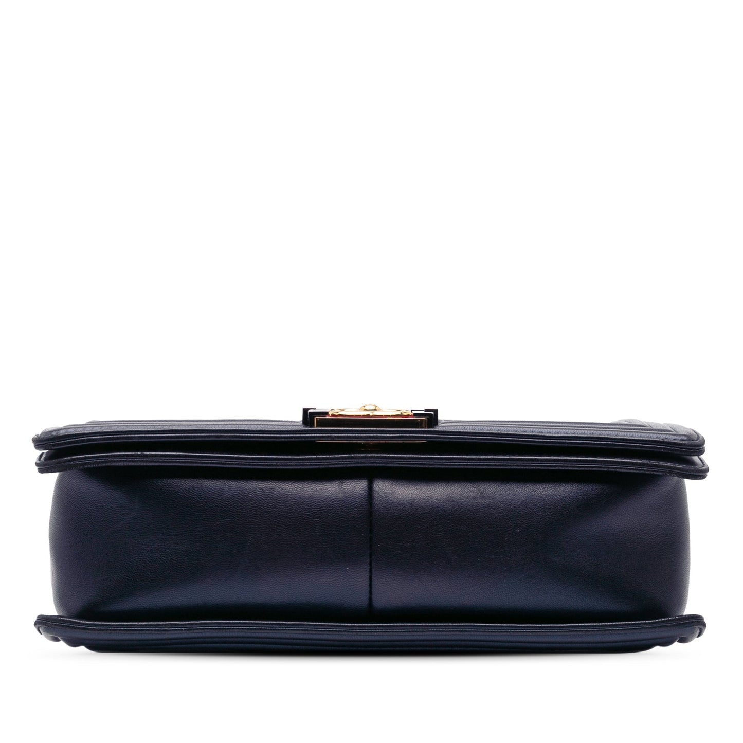 Chanel Medium Lambskin Embossed Cube Boy Flap Blue