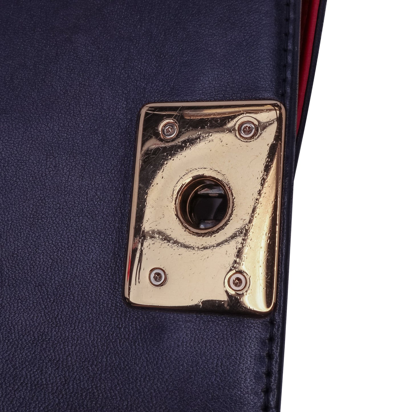Chanel Medium Lambskin Embossed Cube Boy Flap Blue
