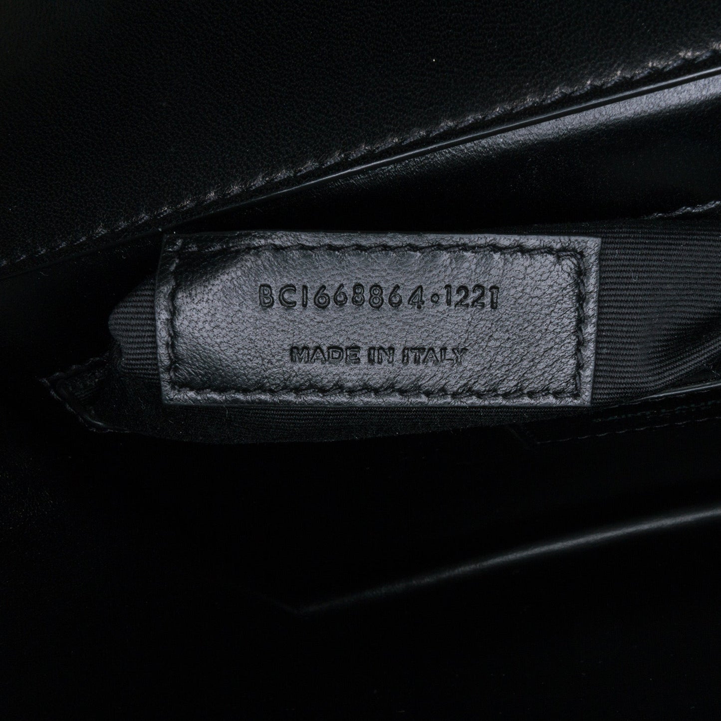 Saint Laurent Quilted Lambskin Studded Monogram Gaby Shoulder Bag Black