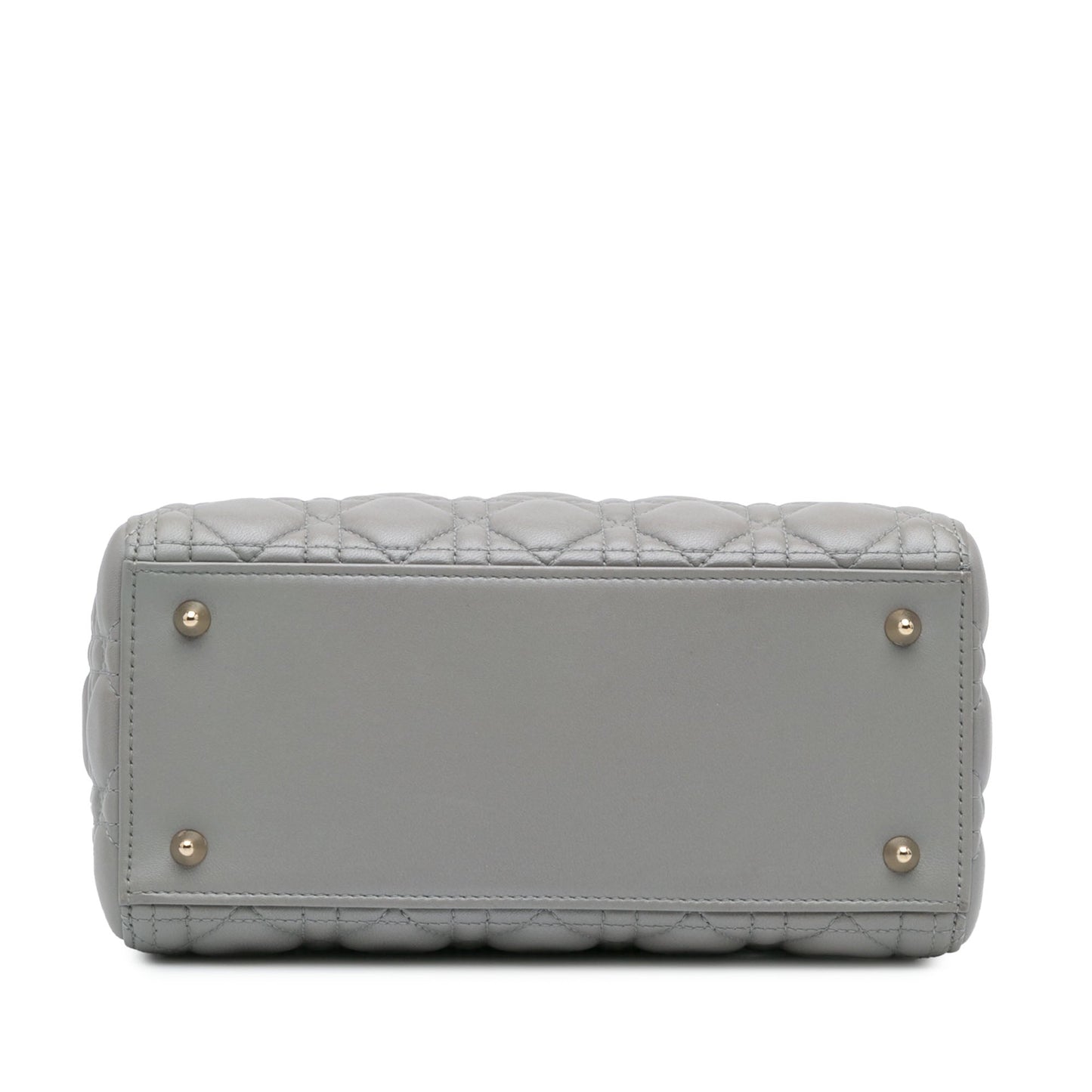 Dior Medium Lambskin Cannage Lady Dior Gray