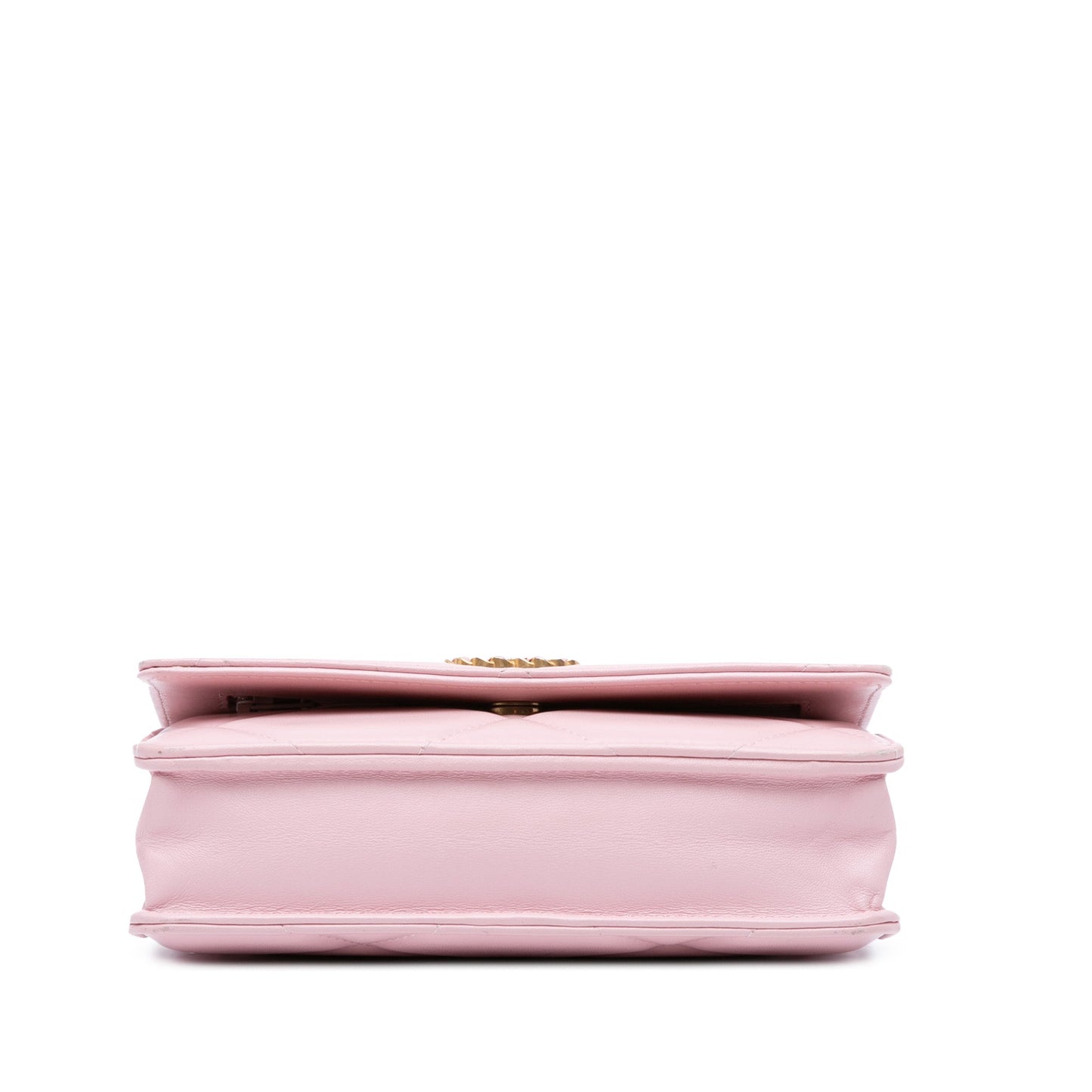 Chanel Quilted Lambskin 19 Wallet on Chain Pink