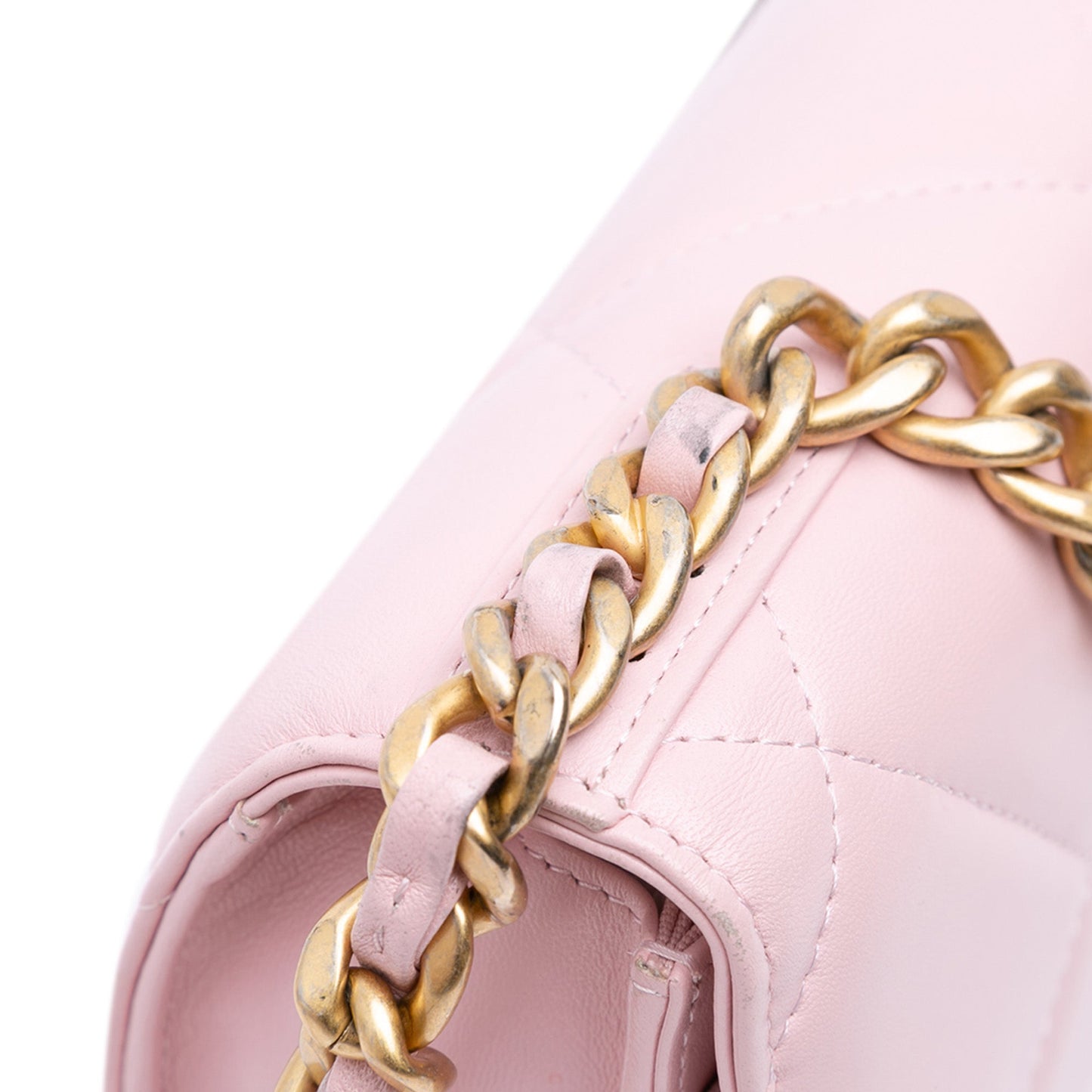Chanel Quilted Lambskin 19 Wallet on Chain Pink
