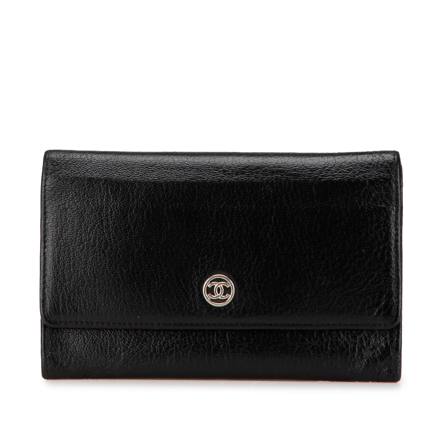 Chanel Calfskin CC Compact Wallet Black
