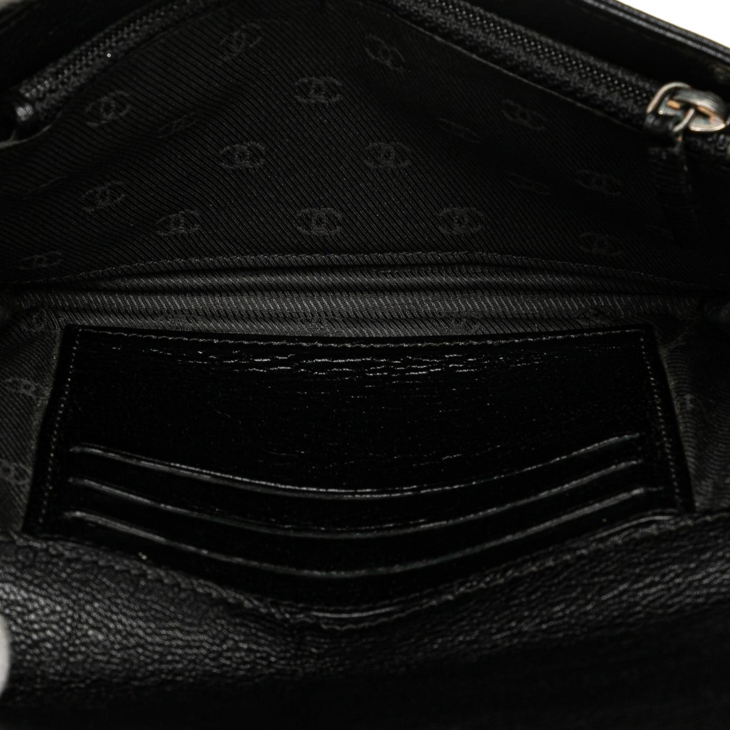 Chanel Calfskin CC Compact Wallet Black