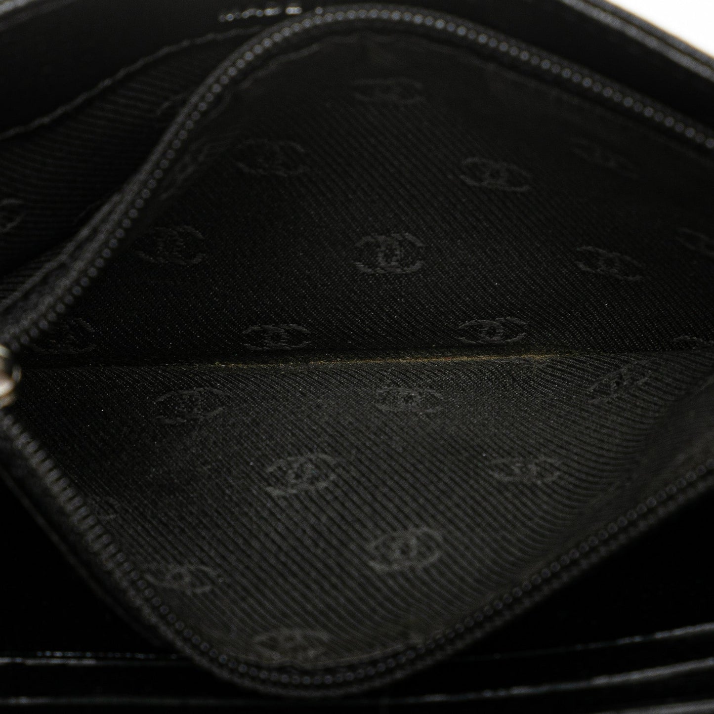 Chanel Calfskin CC Compact Wallet Black