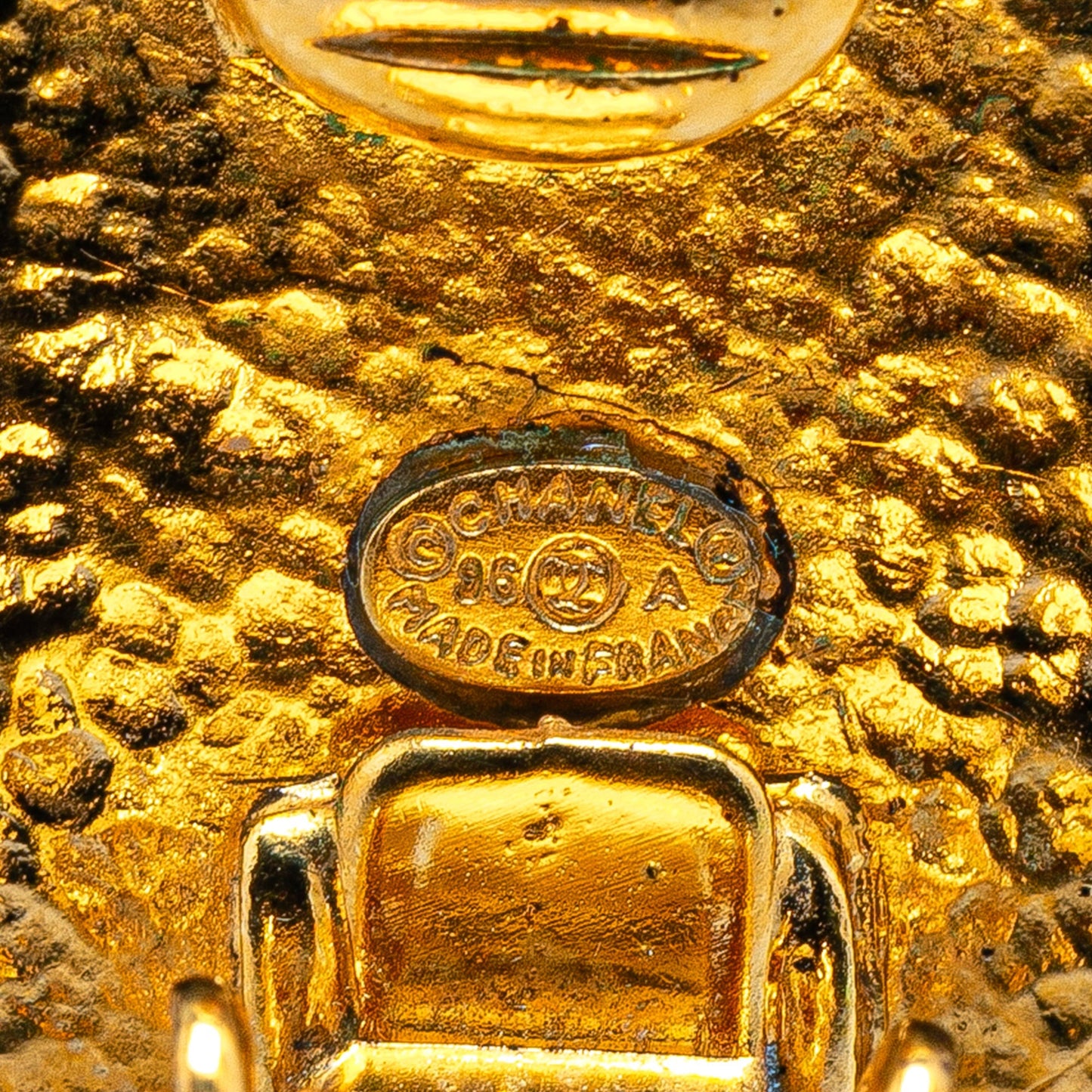 Chanel Gold Plated CC Clip On Earrings Gold