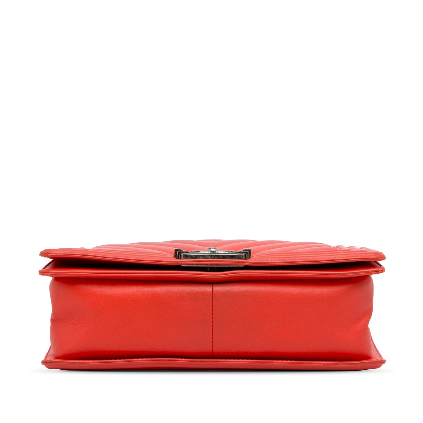 Chanel Medium Calfskin Chevron Boy Flap Red