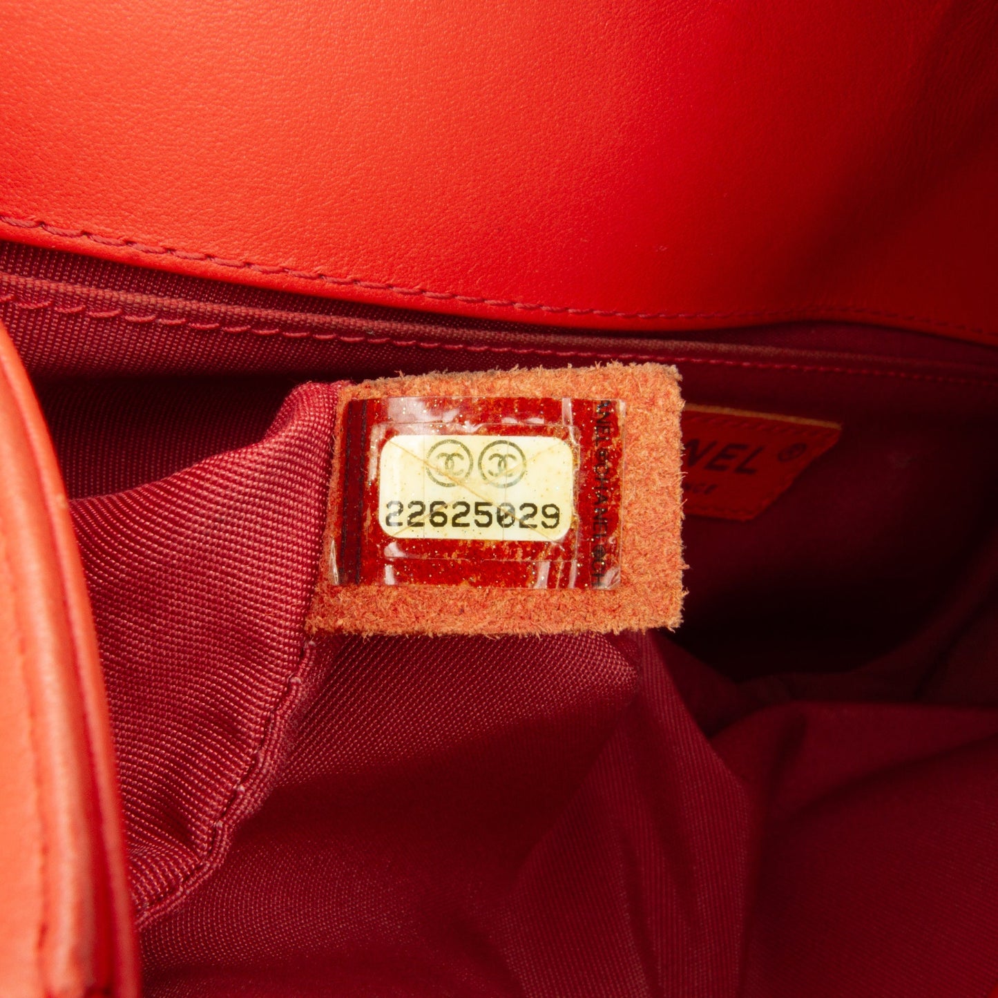 Chanel Old Medium Chevron Calfskin Boy Flap Red