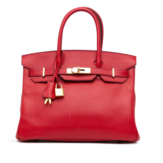 Hermès Epsom Birkin Retourne 30 Red