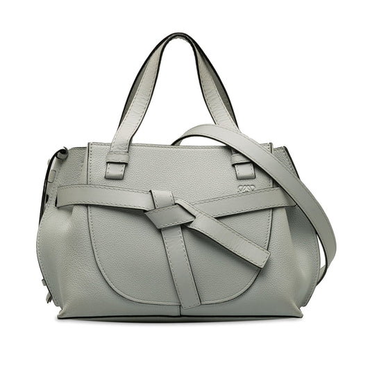LOEWE Mini Gate Top Handle Satchel Gray