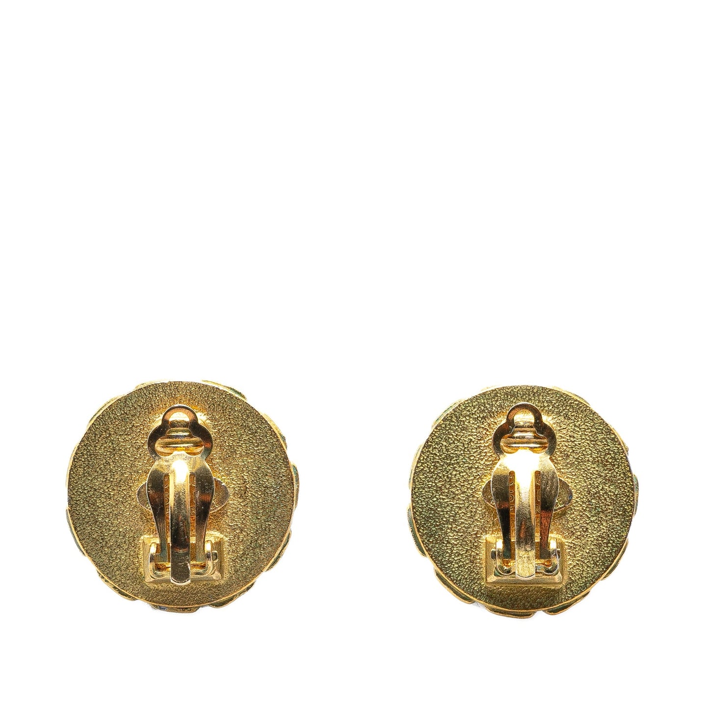 Chanel Gold Plated CC Clip On Earrings Gold