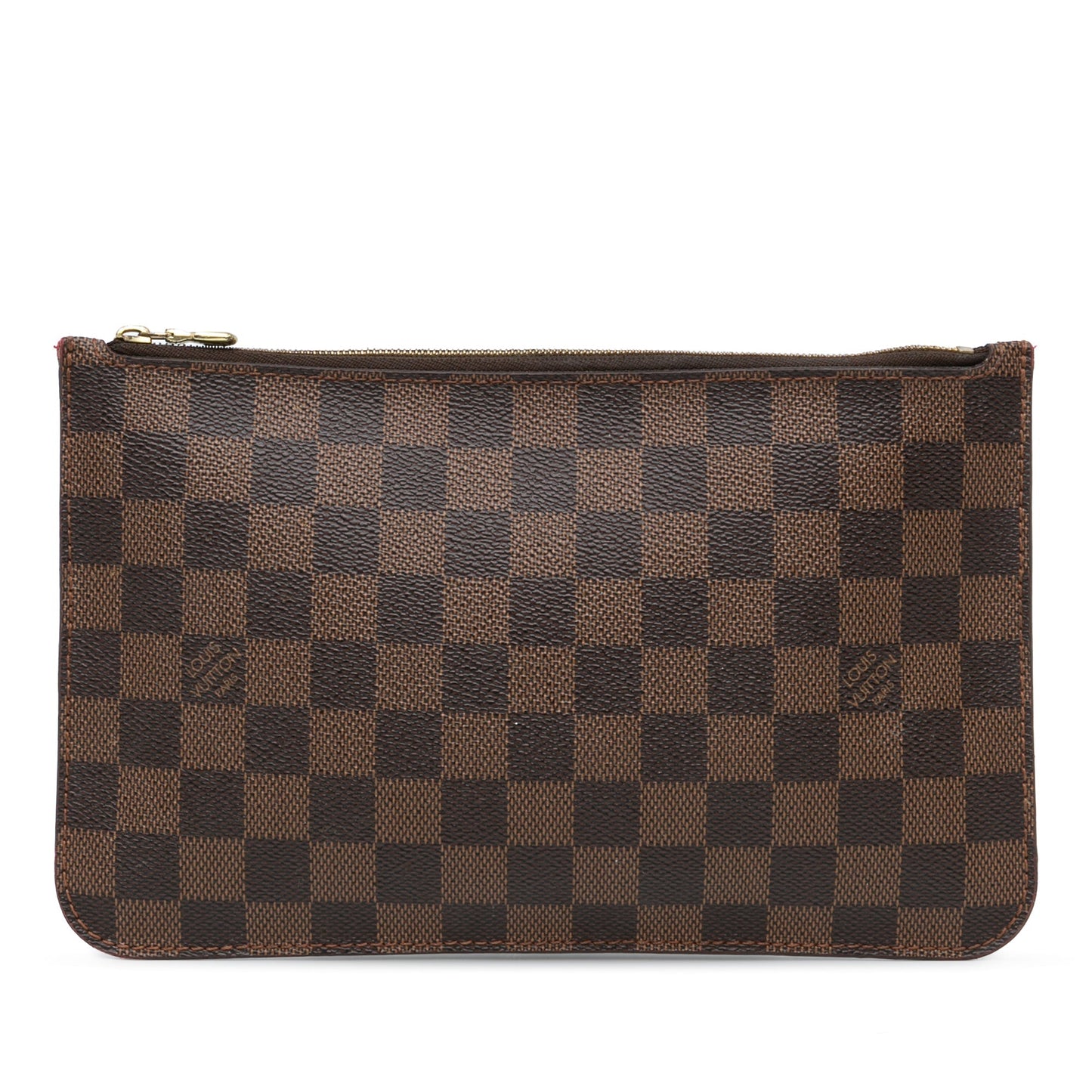 Louis Vuitton Damier Ebene Neverfull Pouch Brown