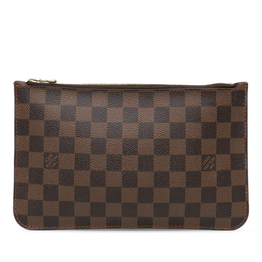 Louis Vuitton Damier Ebene Neverfull Pouch Brown