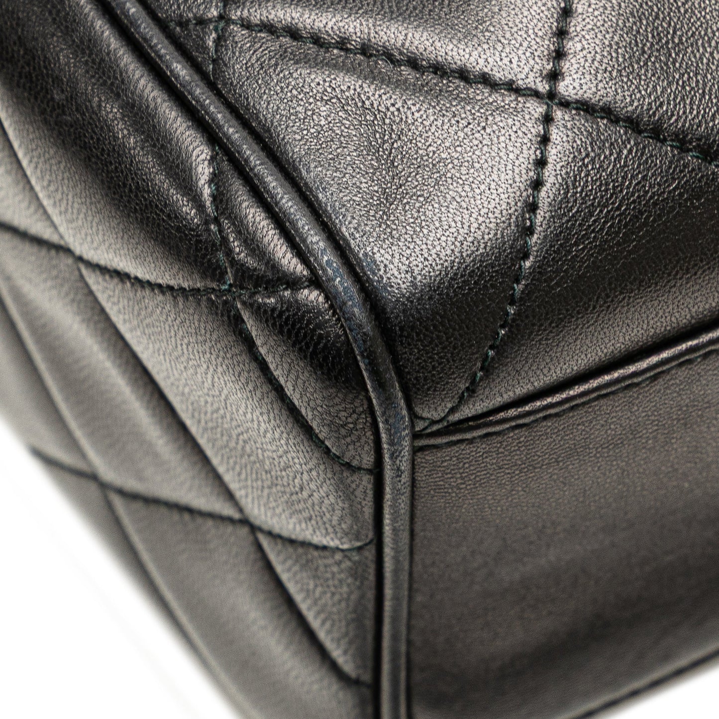 Chanel CC Quilted Lambskin Tassel Crossbody Black