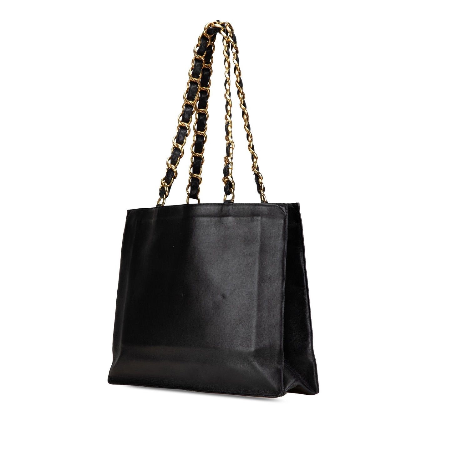 Chanel CC Lambskin Chain Tote Black