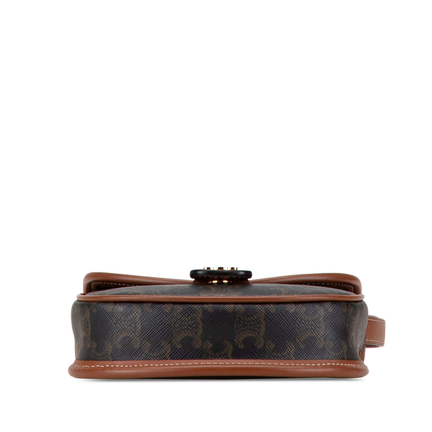 Celine Mini Triomphe Coated Canvas Besace Crossbody Brown